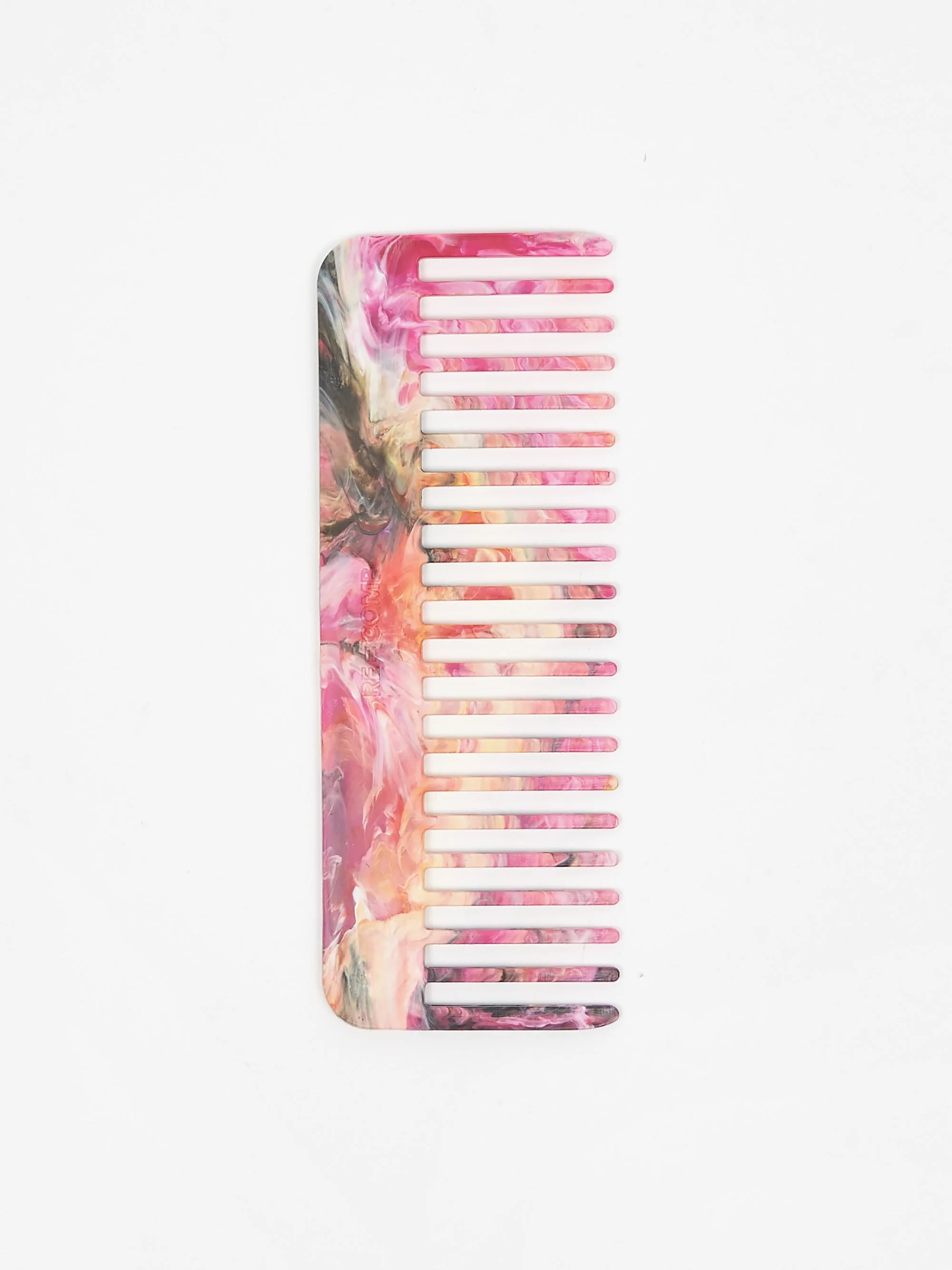 RE=COMB Recycled Plastic Hair Comb - Marbled Warm - Image 4