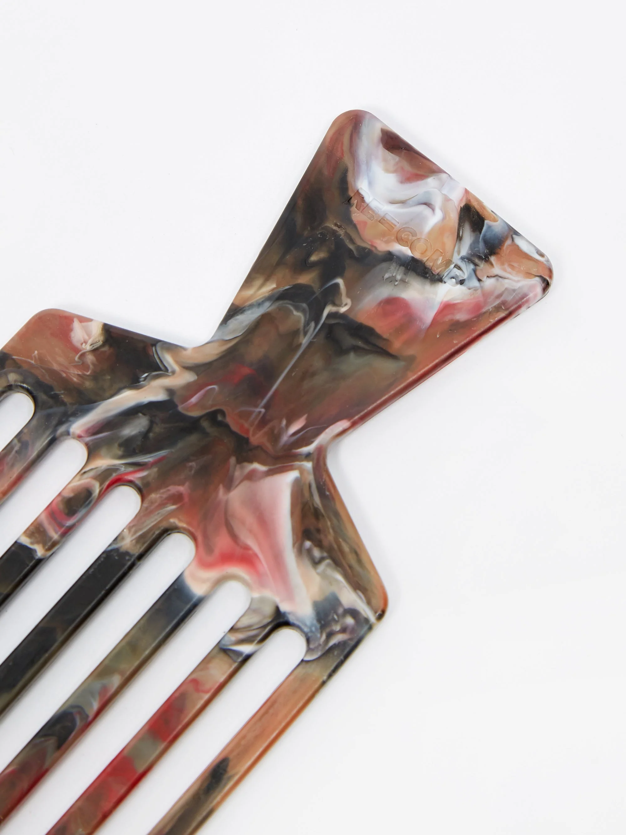 RE=COMB Recycled Plastic Hair Pik - Bark - Image 2