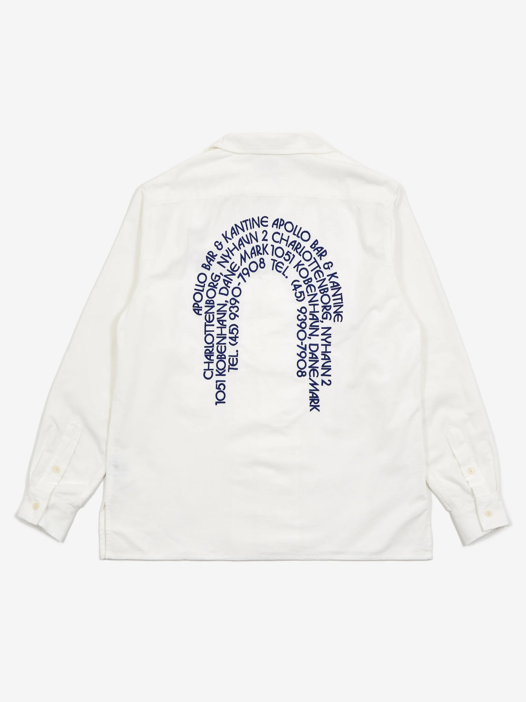 Reception Apollo Bar LS Bowling Shirt - White - Image 3