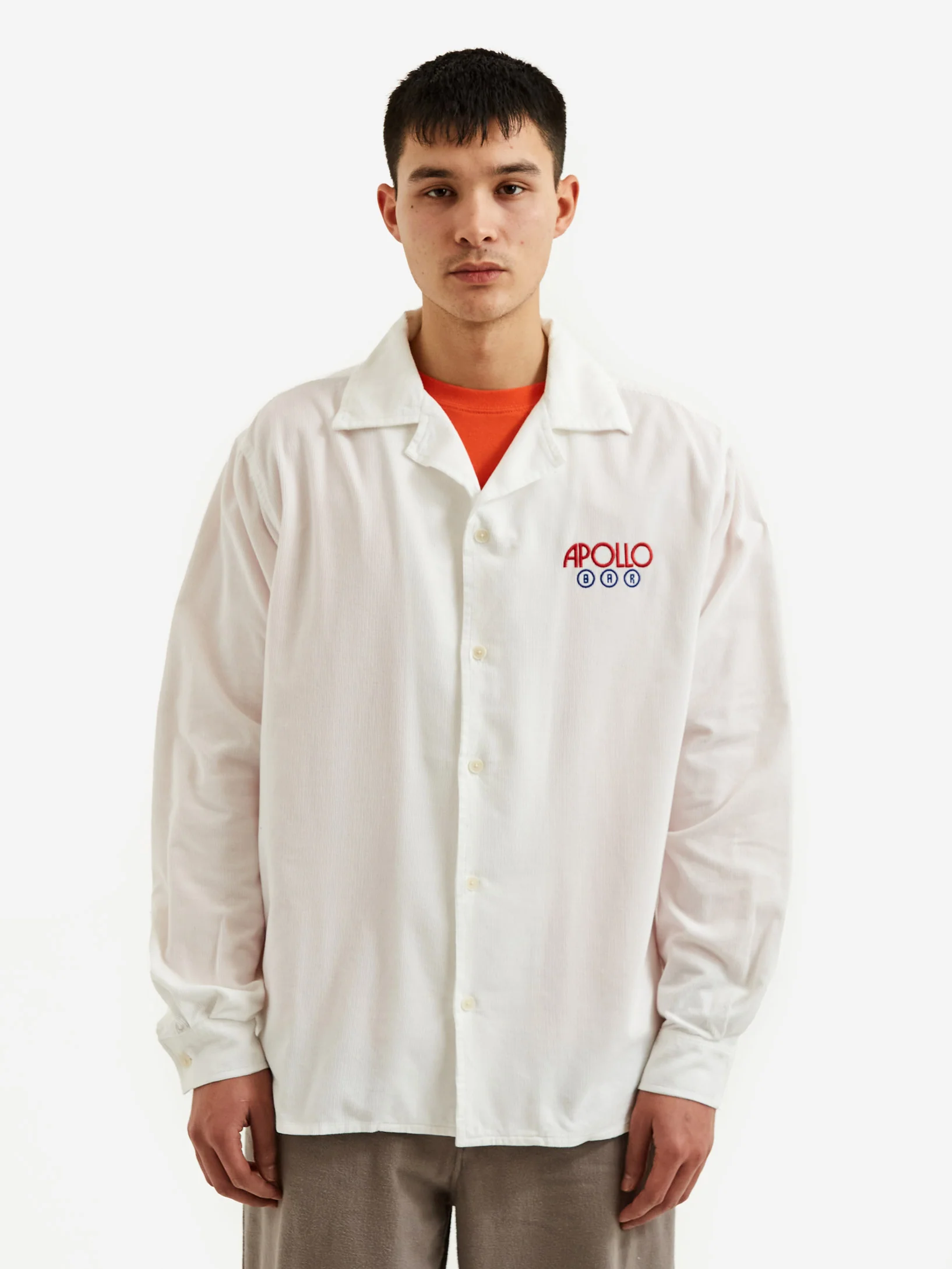 Reception Apollo Bar LS Bowling Shirt - White - Image 7