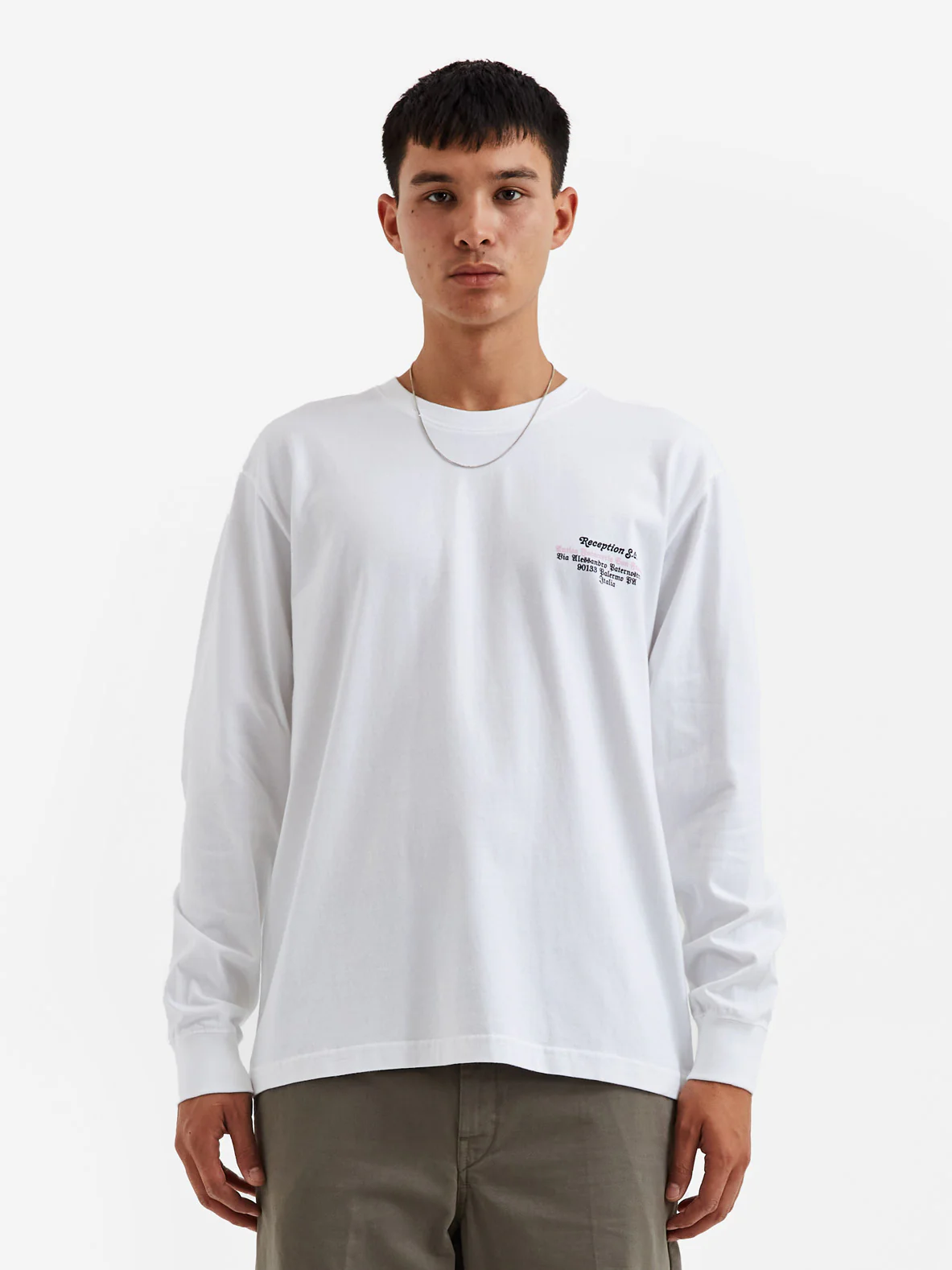 Reception Hotel Vernon Longsleeve T-Shirt - White - Image 4