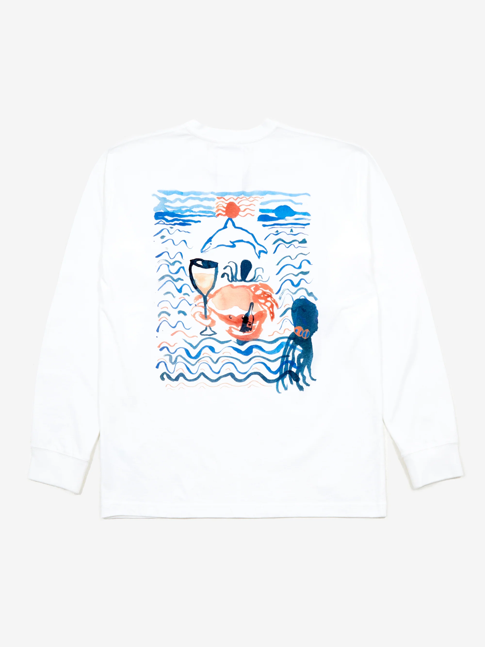 Reception Long Sleeve T-Shirt Captain Pipinos - White - Image 2