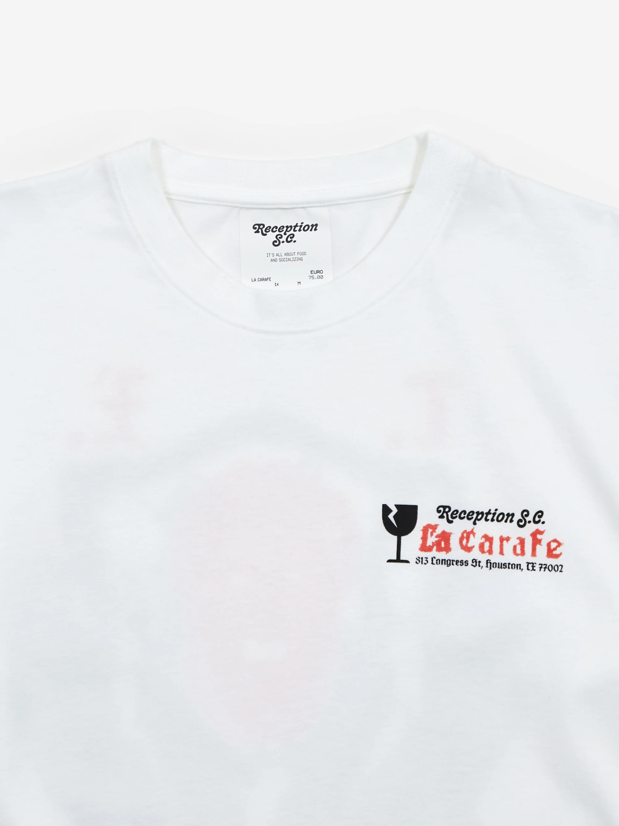Reception LS Tee La Carafe Cotton Single - Jersey White - Image 4
