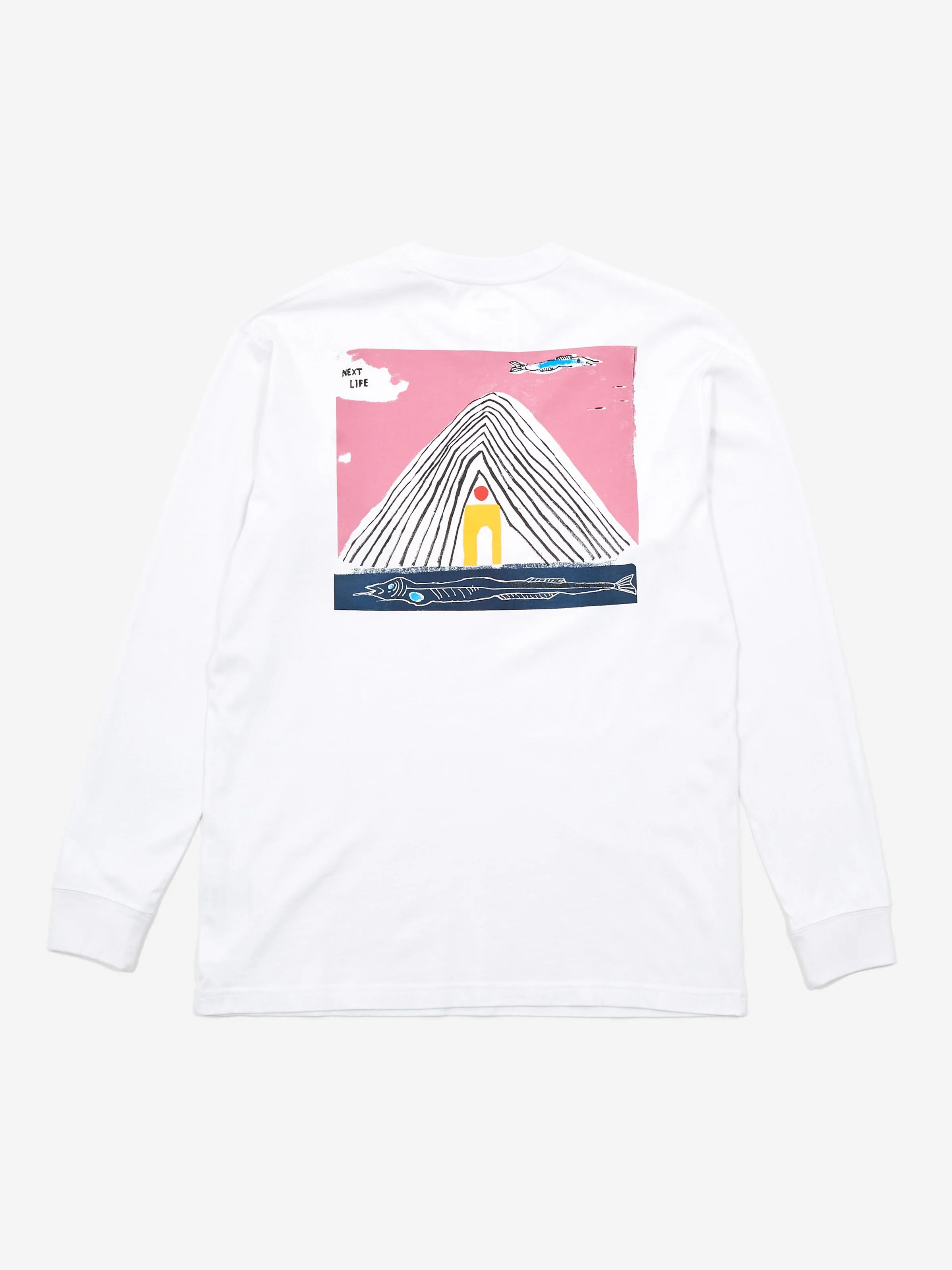 Reception Raes Long Sleeve T-Shirt - White