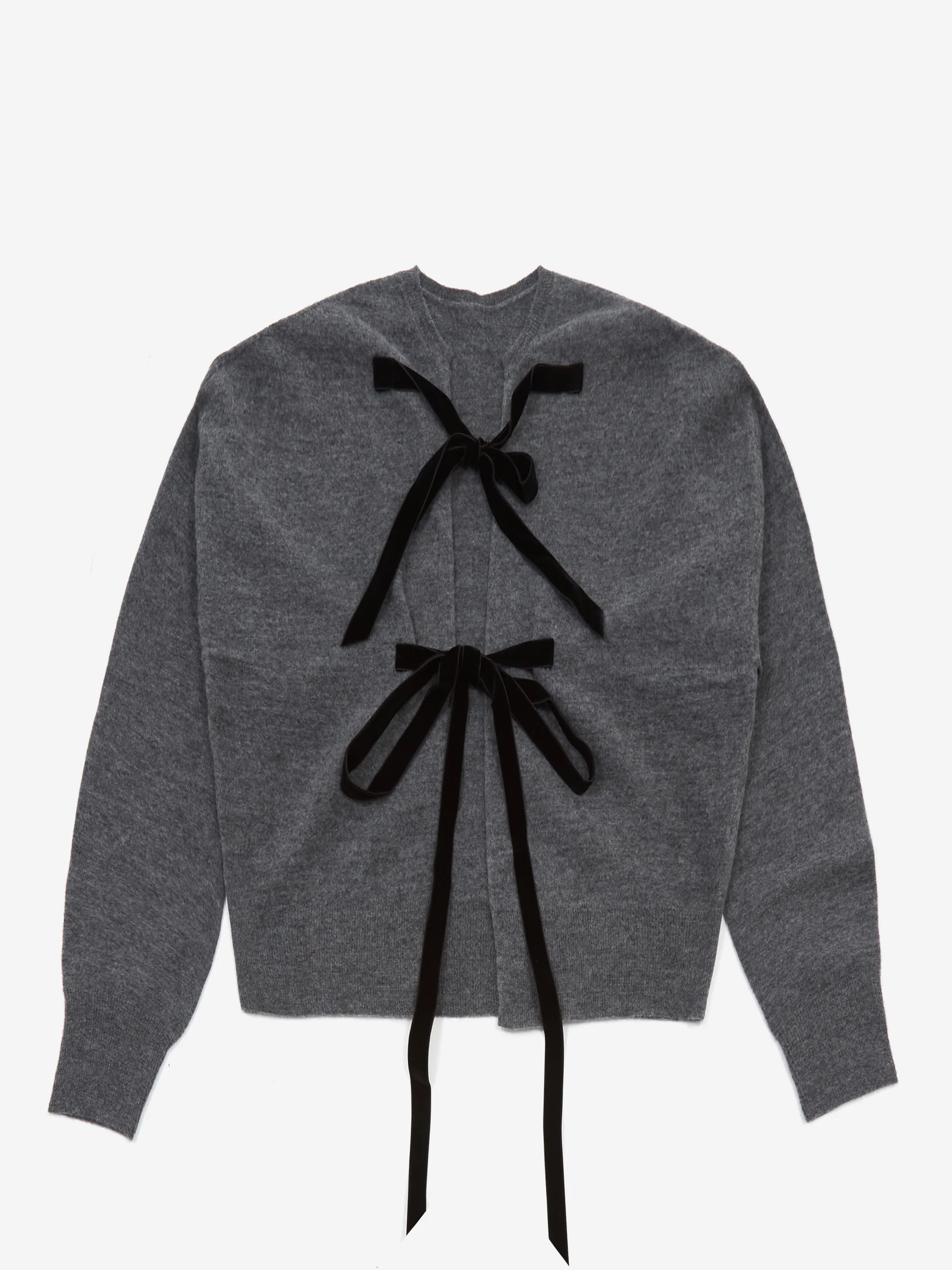 RhodolirioN Boiled Wool Knit Cardigan - Grey - Image 4