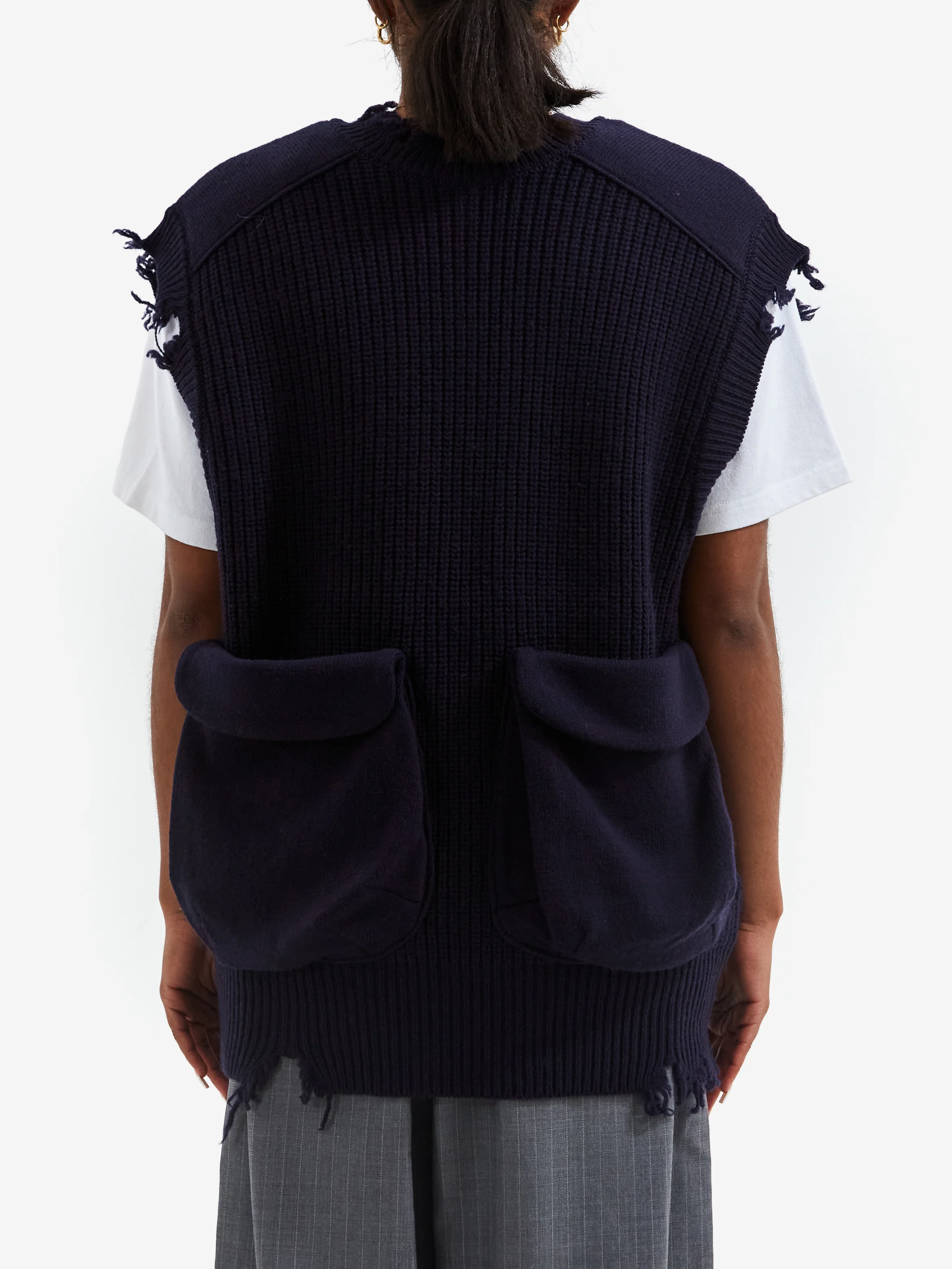 RhodolirioN Commando Knit Vest - Navy - Image 3