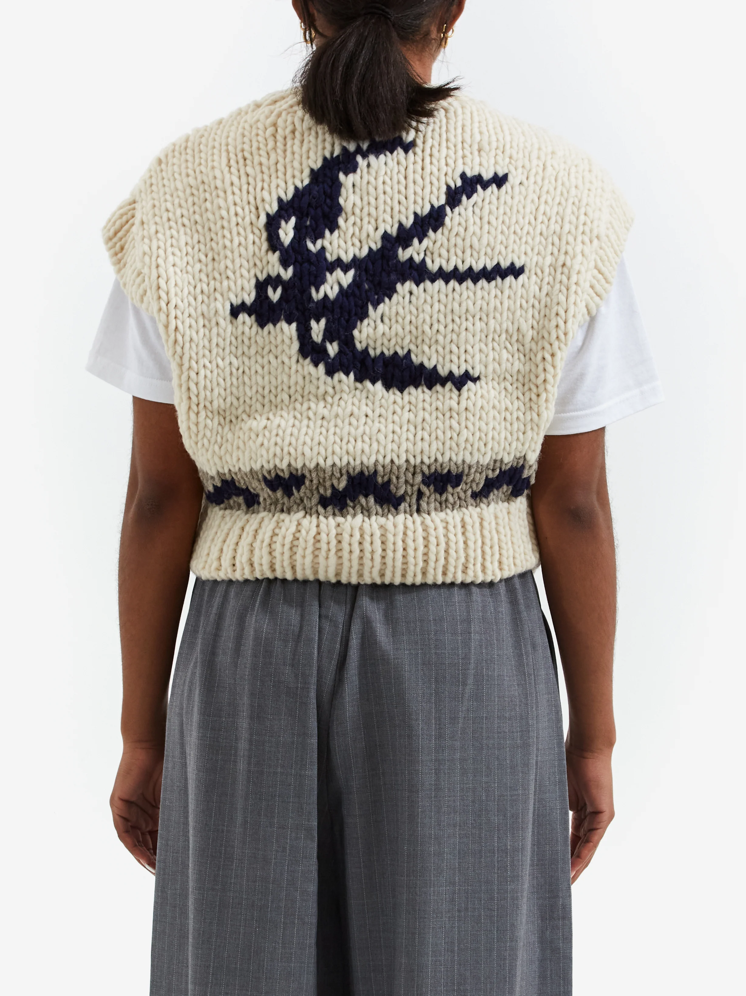Rhodolirion Cowichan Knit Vest - Ivory - Image 3