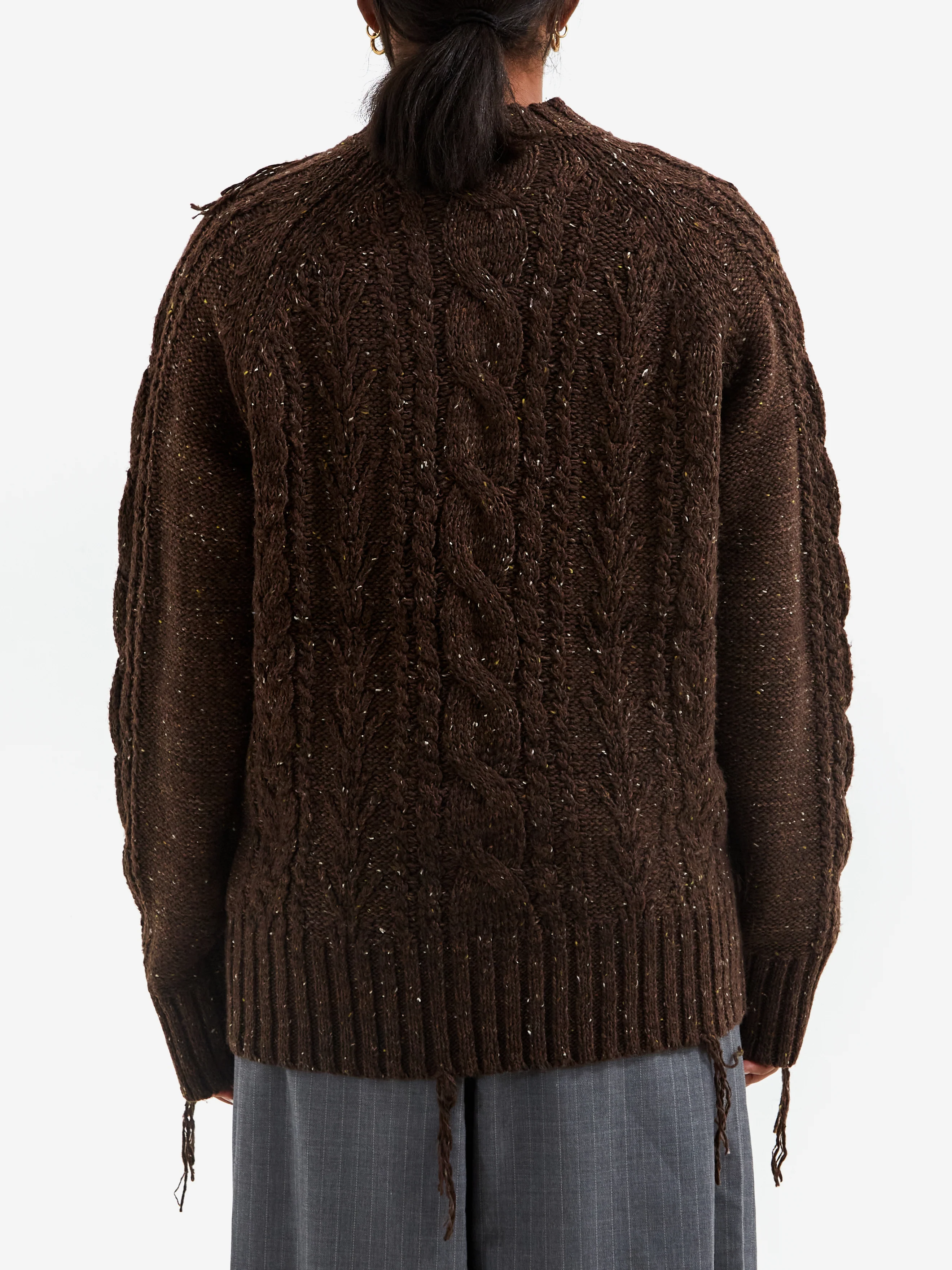 Rhodolirion Fisherman Sweater - Brown - Image 3
