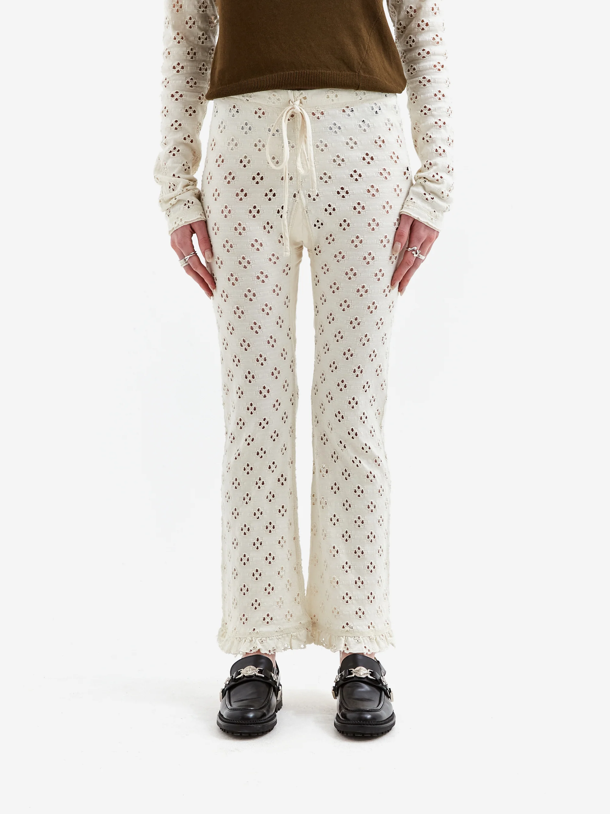Rhodolirion Frill Pant - Cutwork Natural