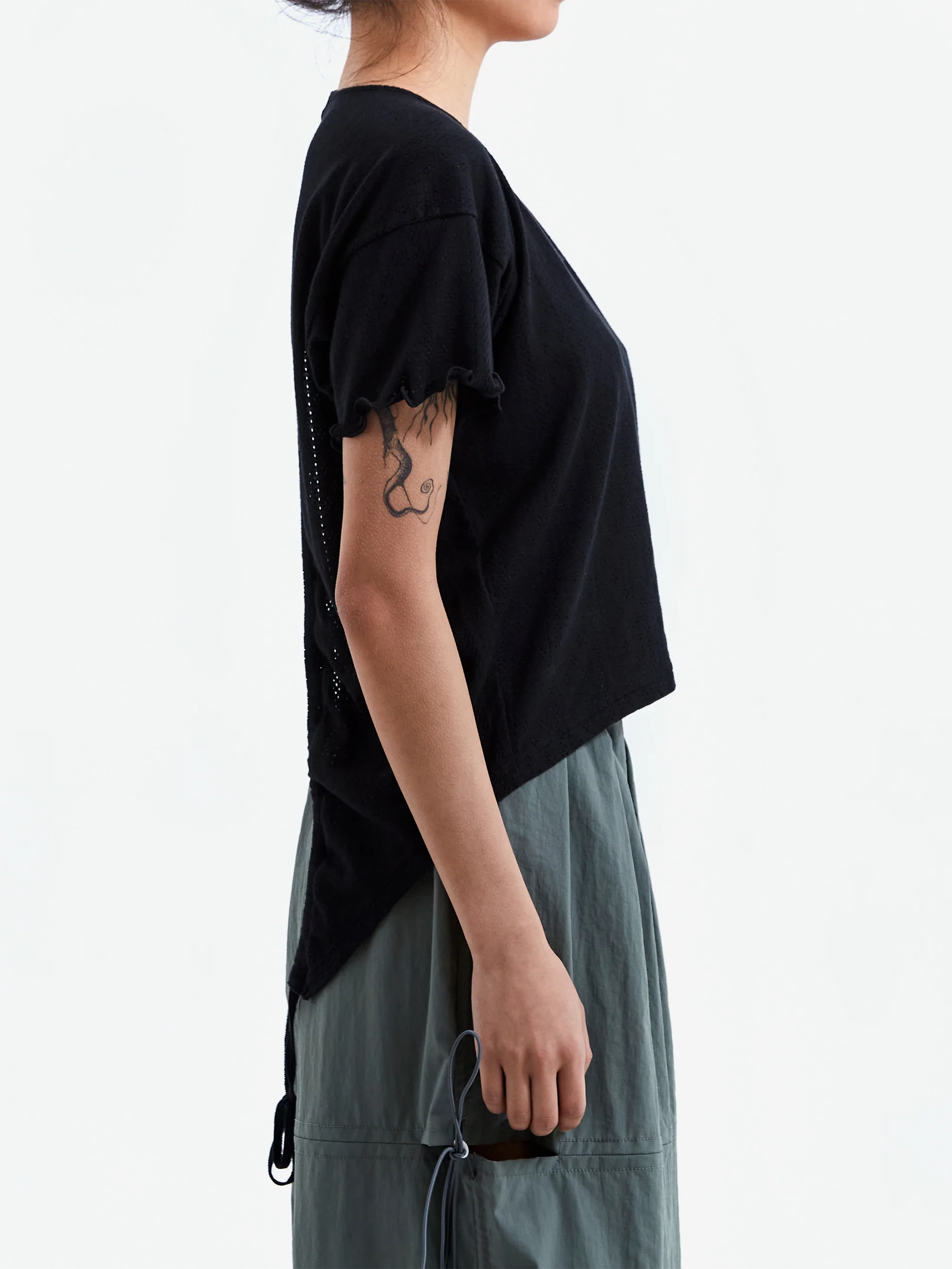 RhodolirioN Holed Spencer Tee - Core Black - Image 2