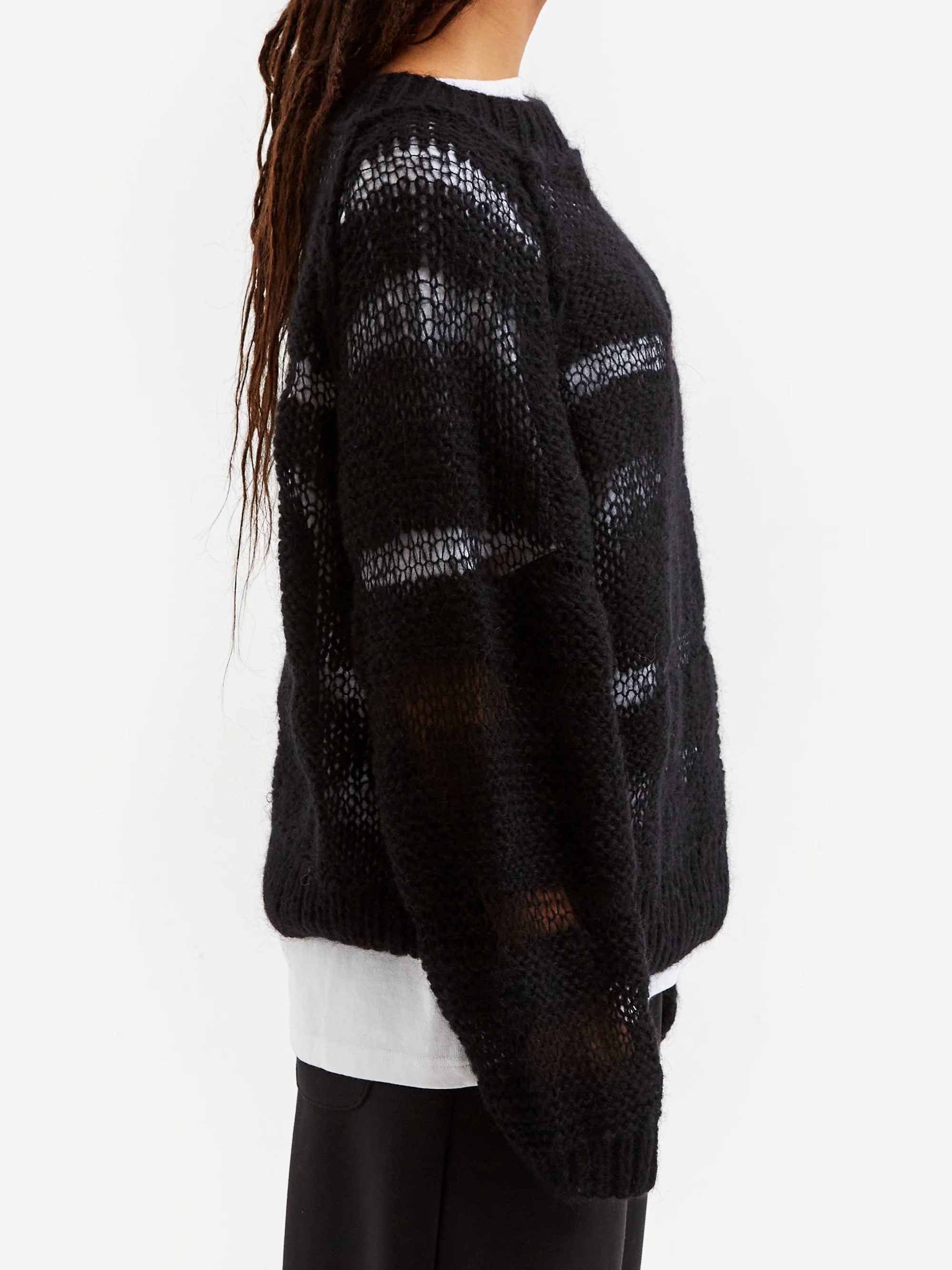 RhodolirioN Mohair Mock Neck Sweater - Black - Image 2