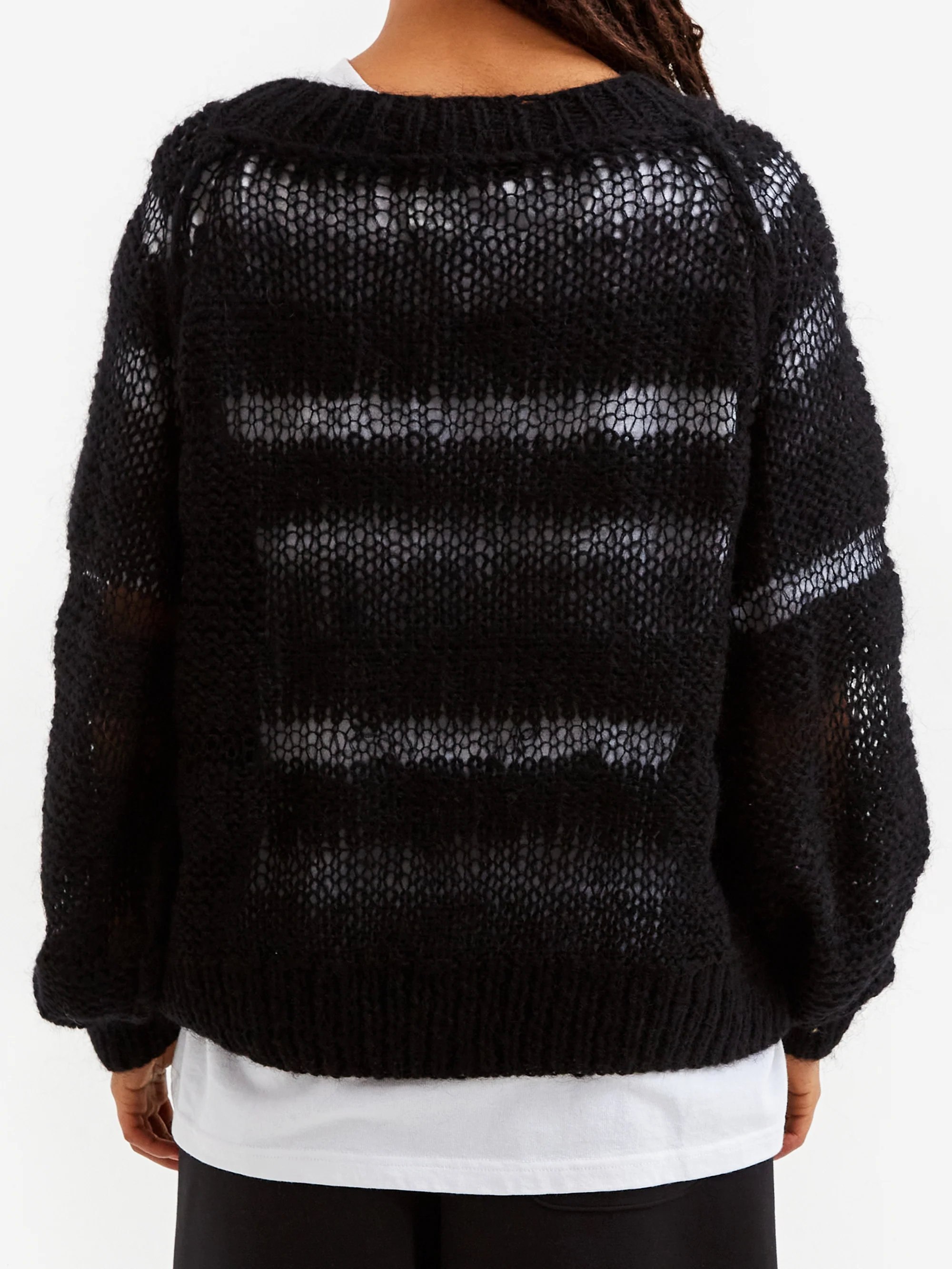 RhodolirioN Mohair Mock Neck Sweater - Black - Image 3
