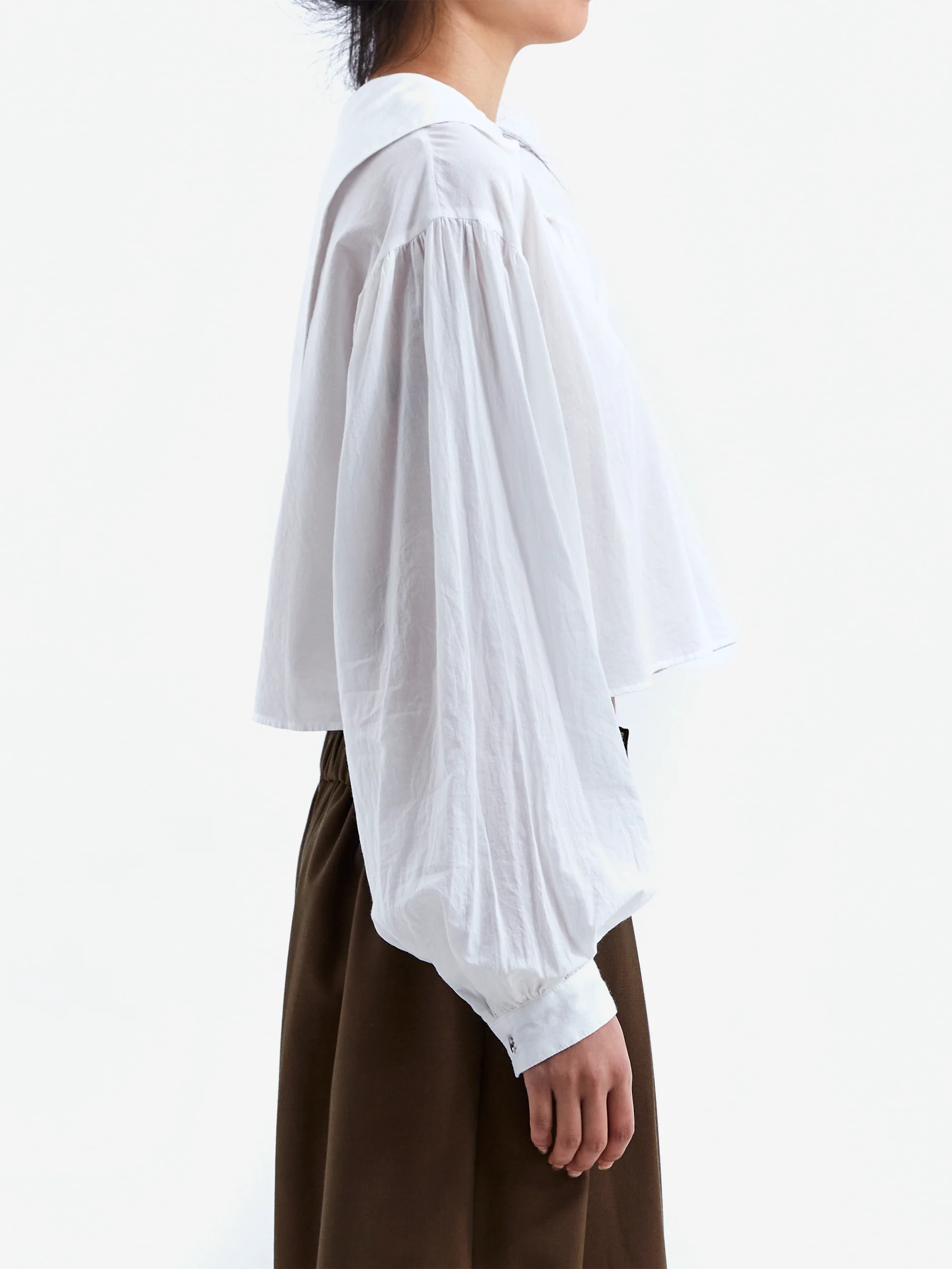 RhodolirioN Sailor Collar Spencer Shirt - Off White - Image 2