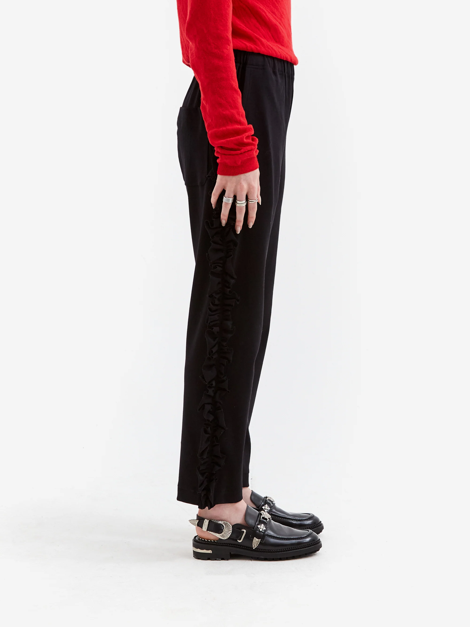 RhodolirioN Swallow Frill Side Pant Black - Image 2