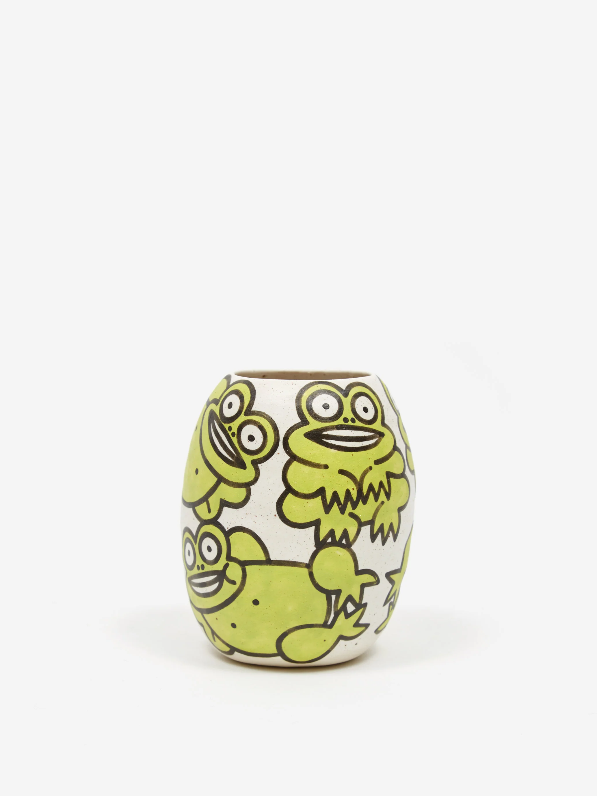 Rittle King Handmade Frog Vase - White - Image 4