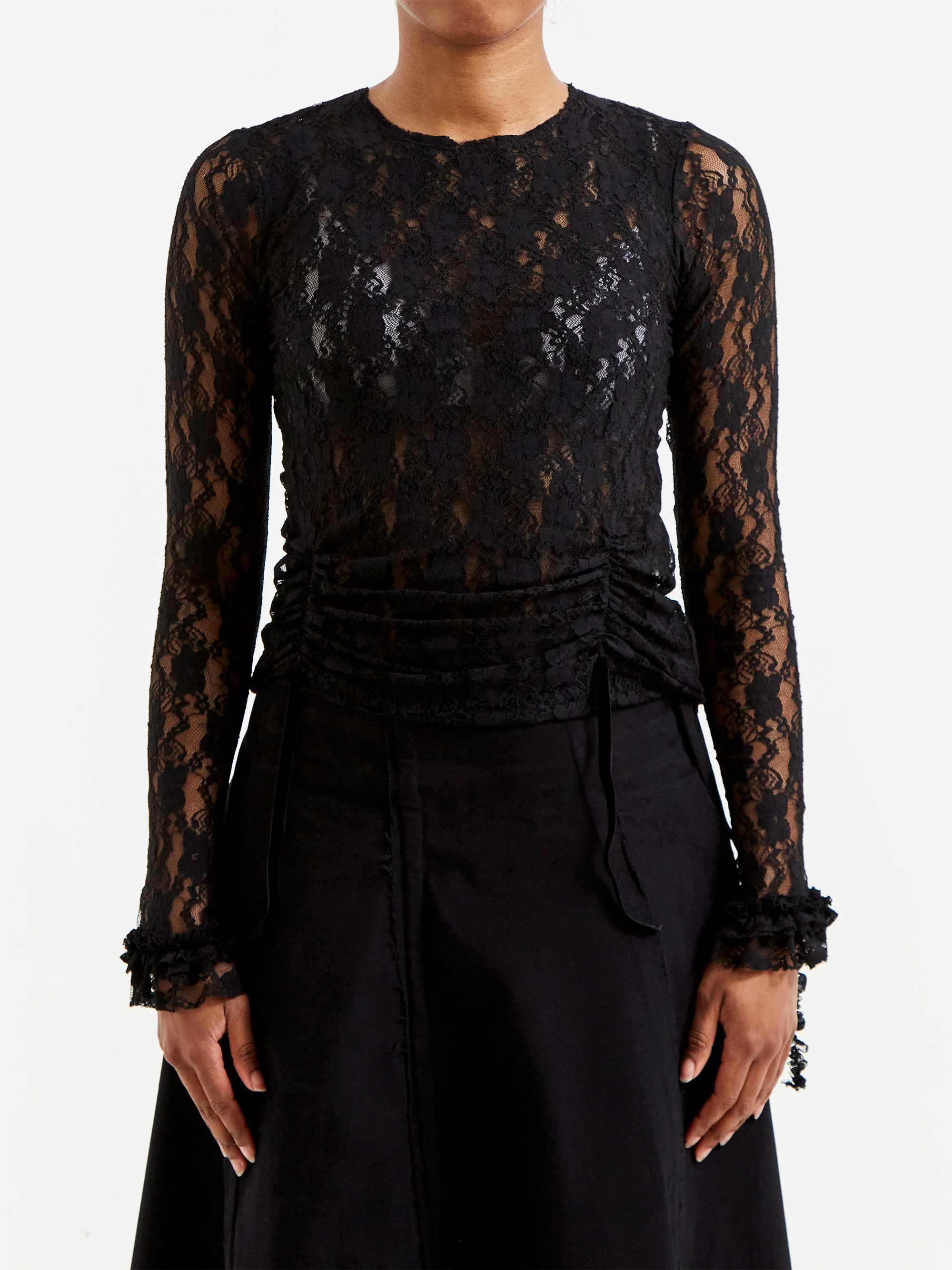 Romina Ferrari Lace Top - Black