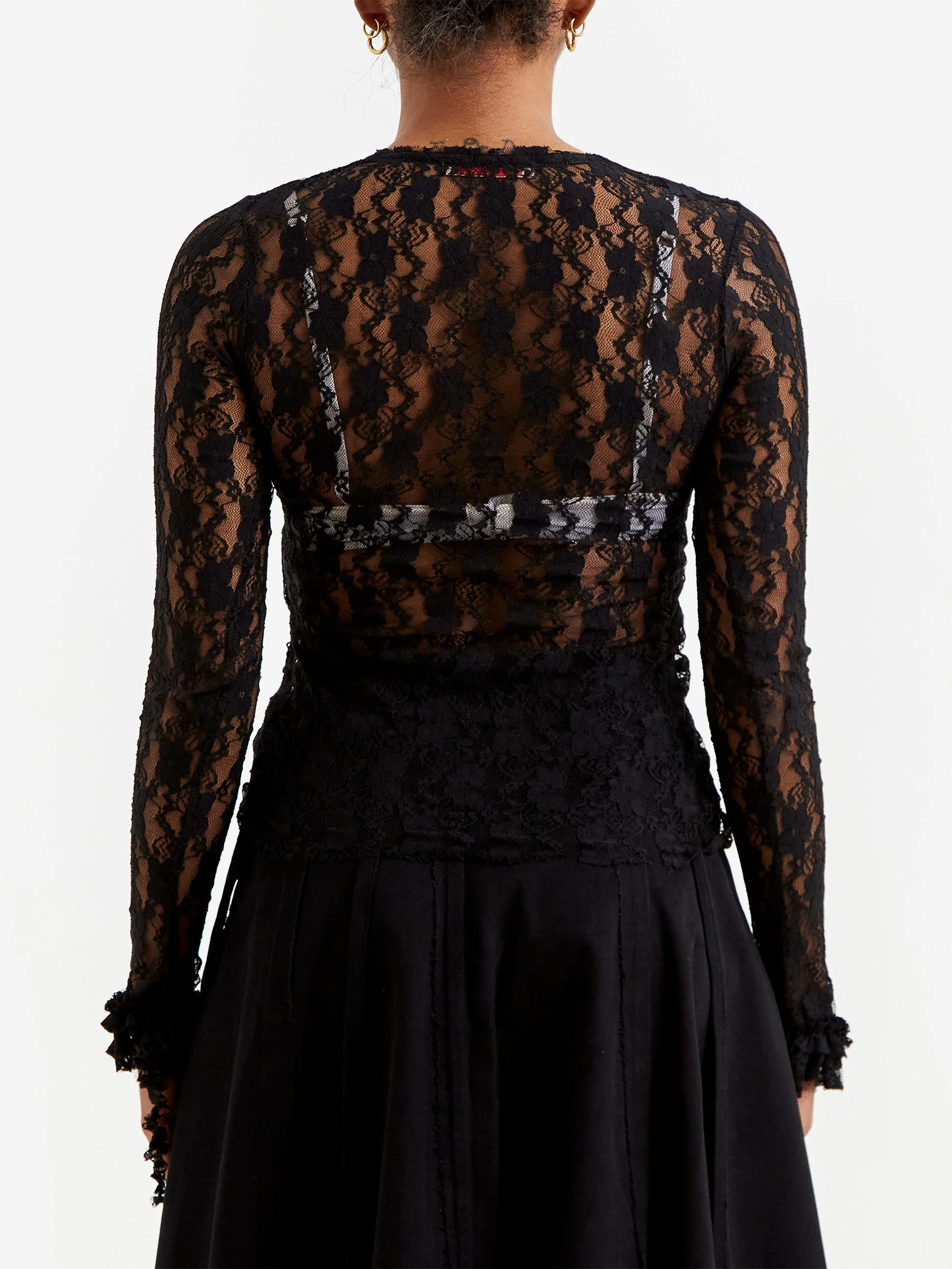 Romina Ferrari Lace Top - Black - Image 3