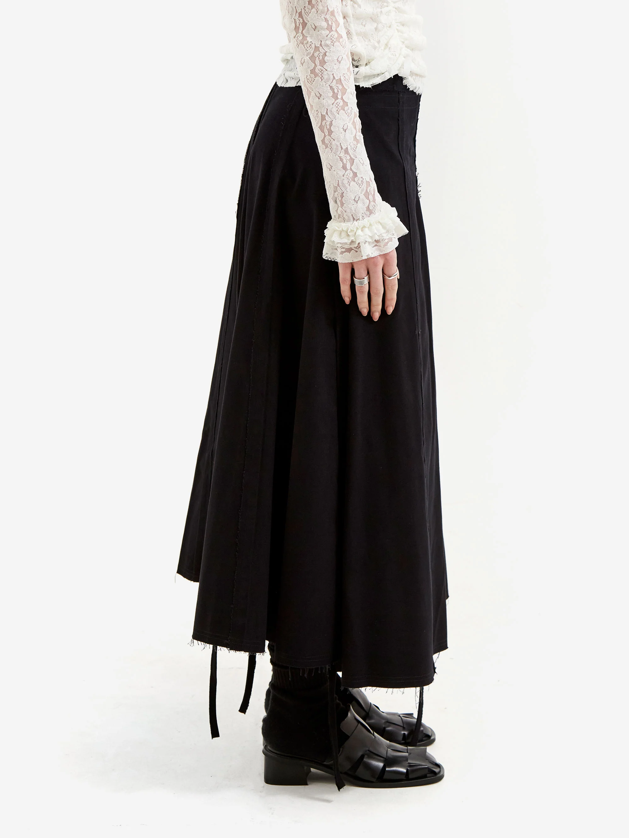 Romina Ferrari Wrap Skirt - Black - Image 2