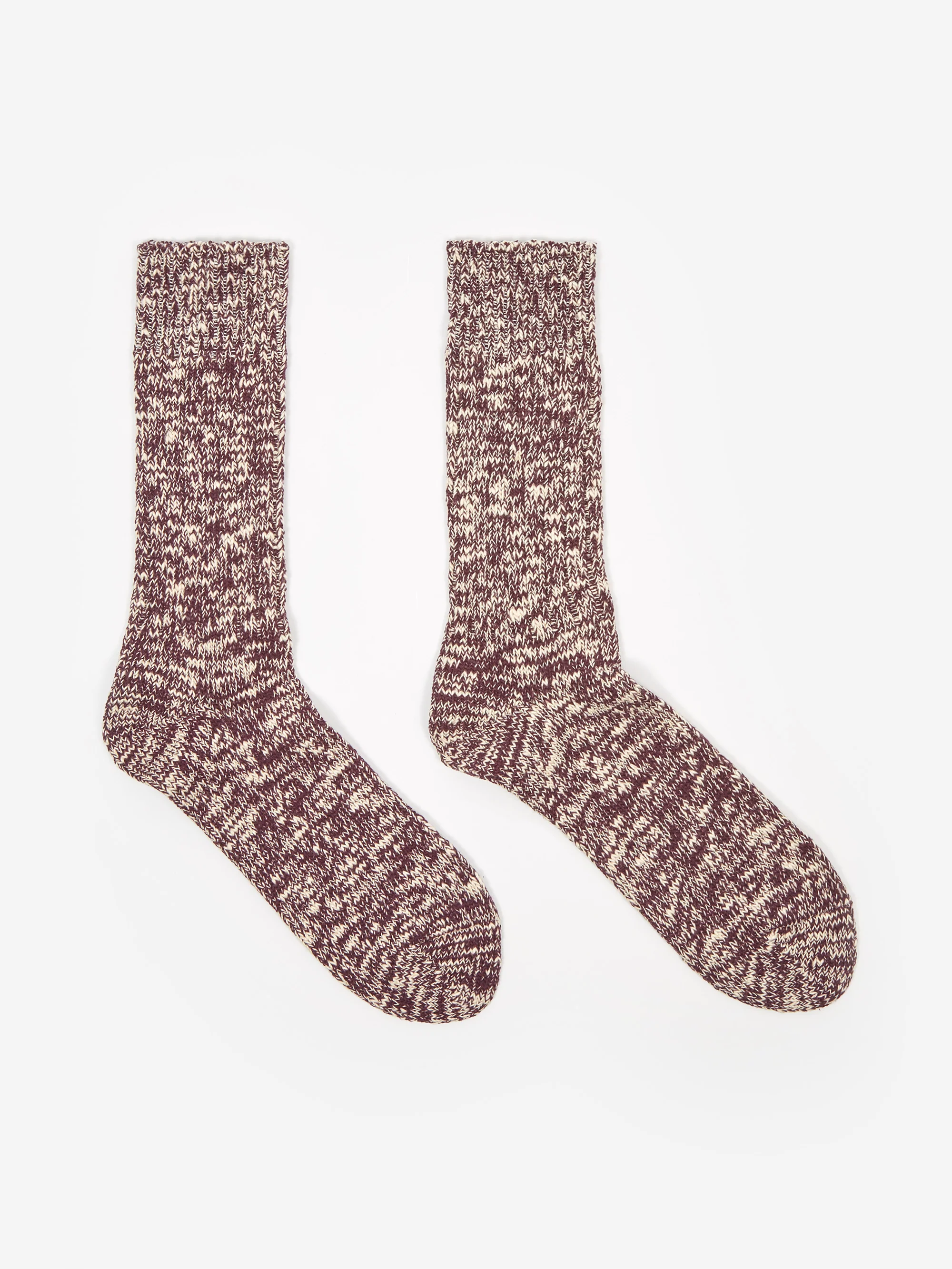 RoToTo R1251 Crew Sock - Burgundy