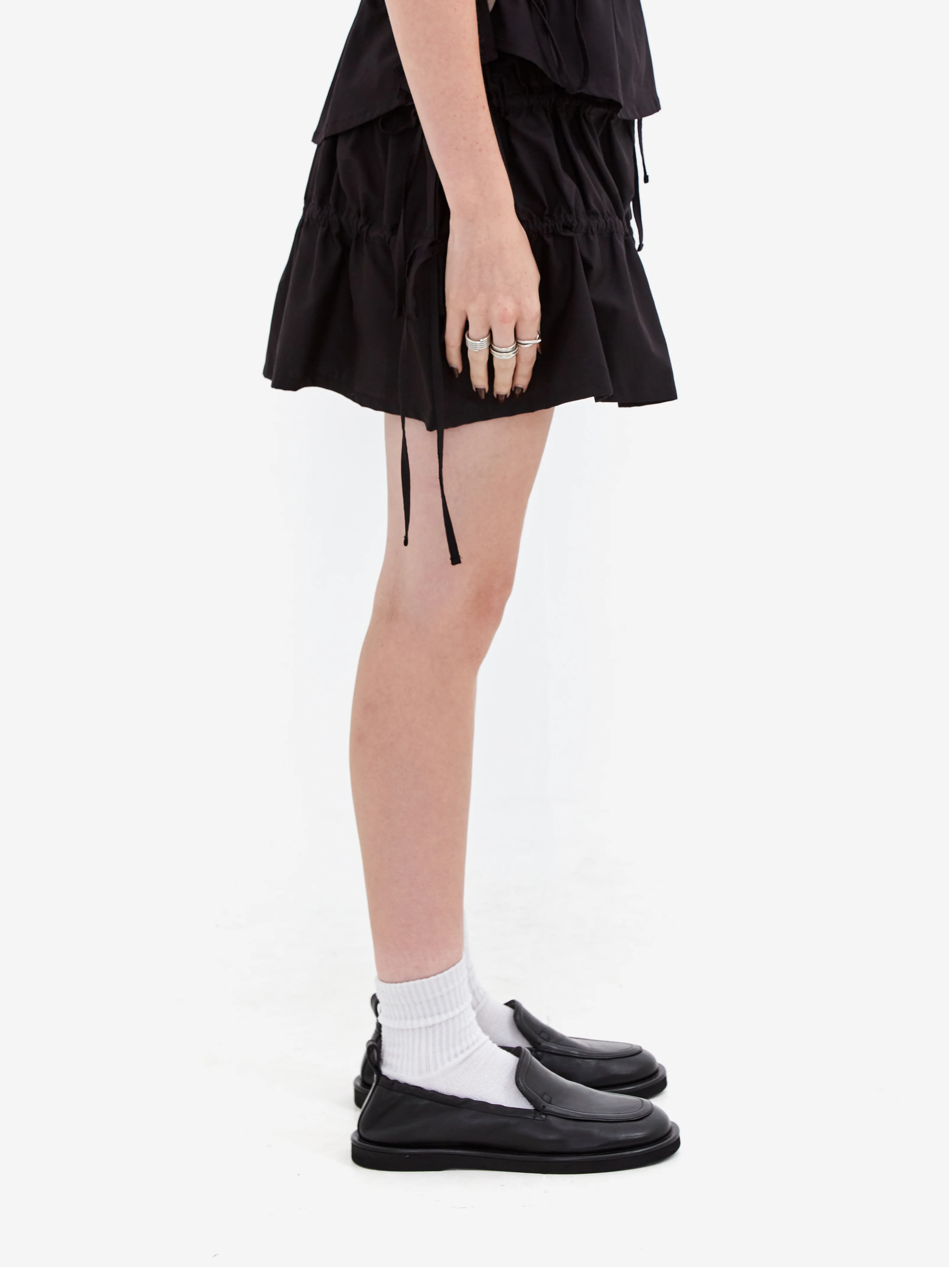 S-BA Ruched Skirt - Black - Image 2