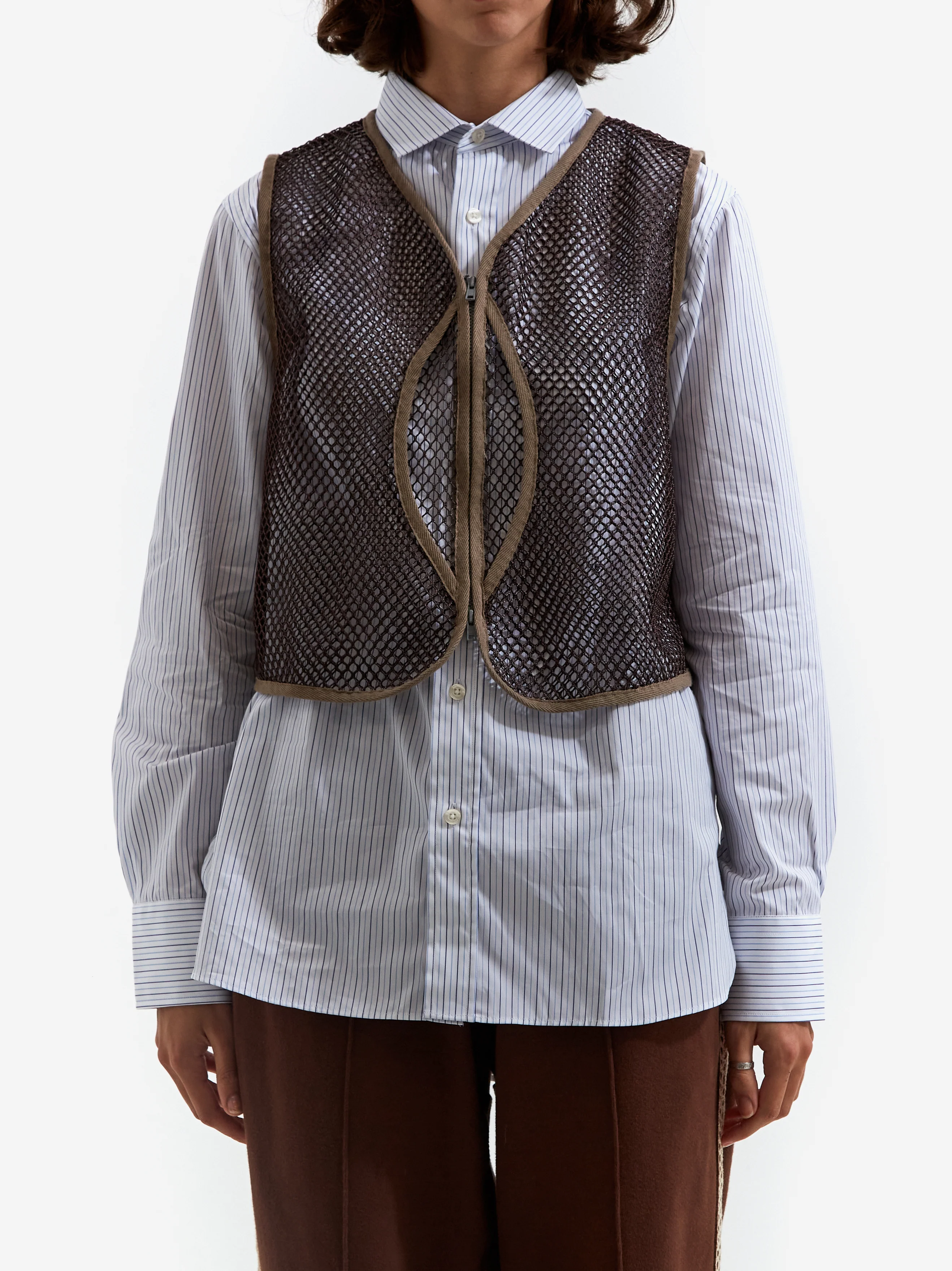 s.k. manor hill Trapper Vest - Brown Mesh - Image 4