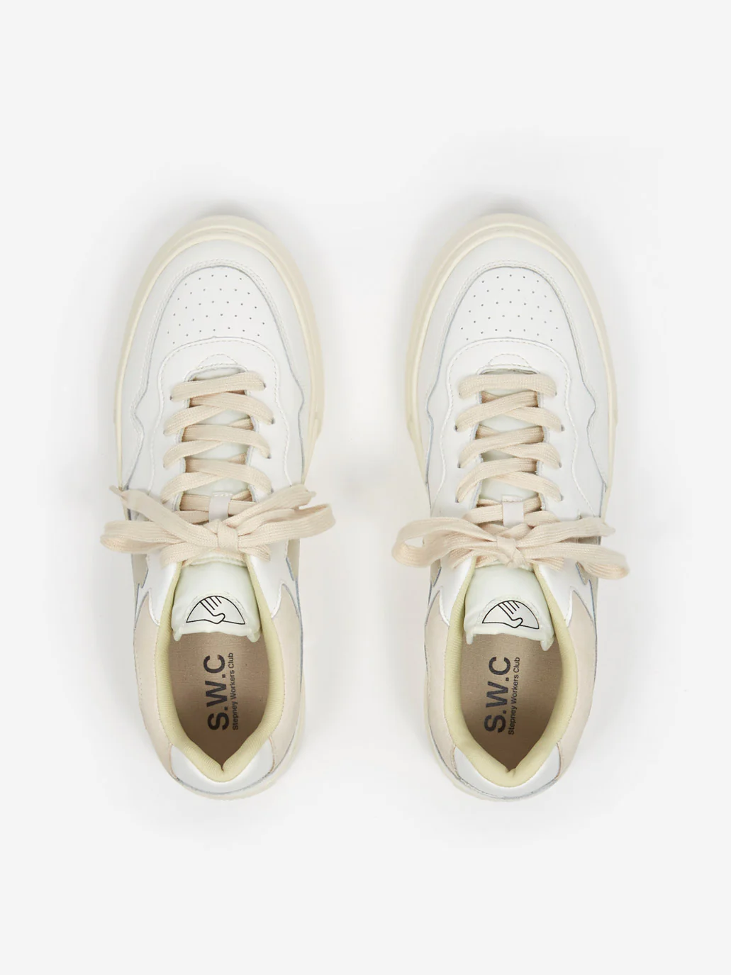 S.W.C Stepney Workers Club Pearl S-Strike Leather - White/Putty - Image 6