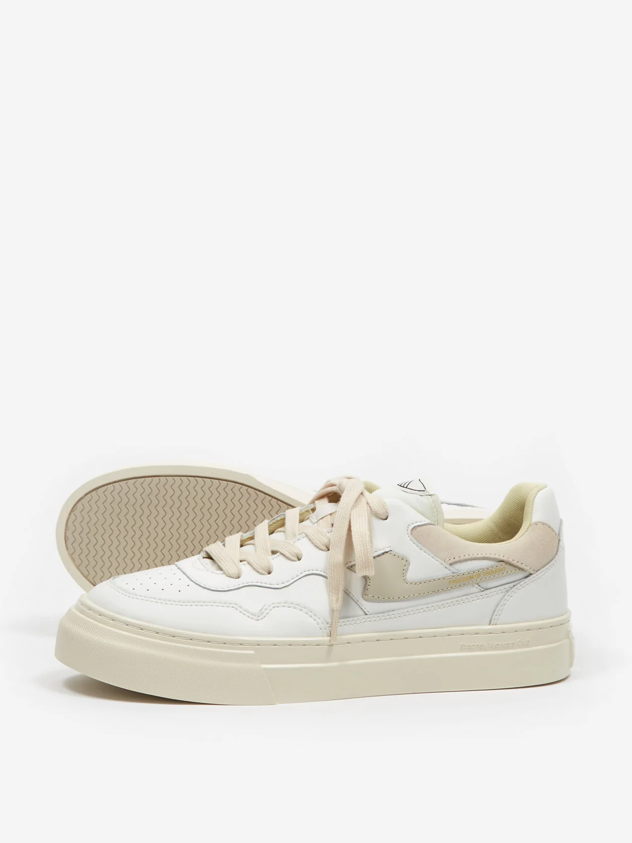 S.W.C Stepney Workers Club Pearl S-Strike Leather - White/Putty - Image 7
