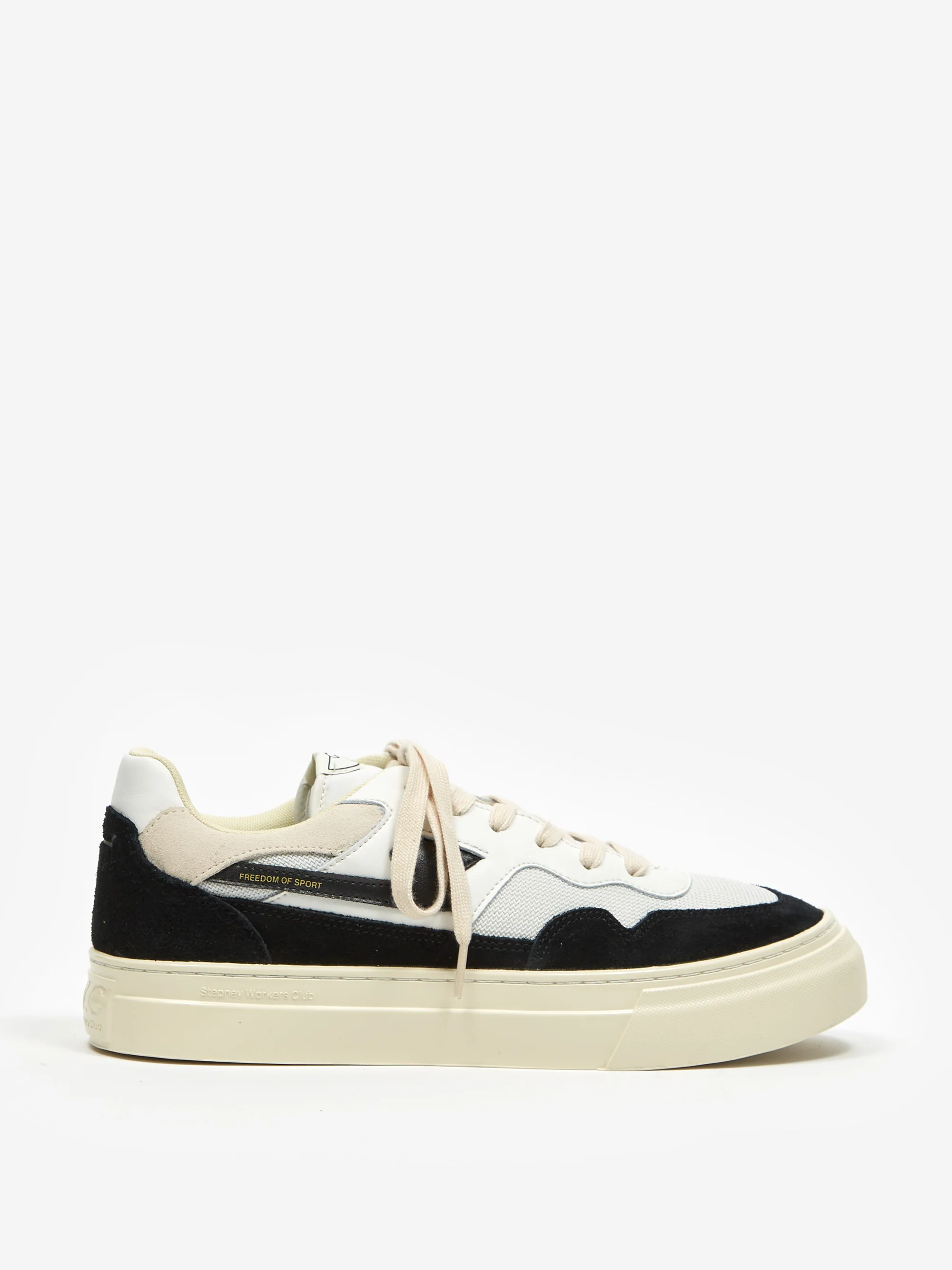S.W.C Stepney Workers Club Pearl S-Strike Suede Mix - White/Black