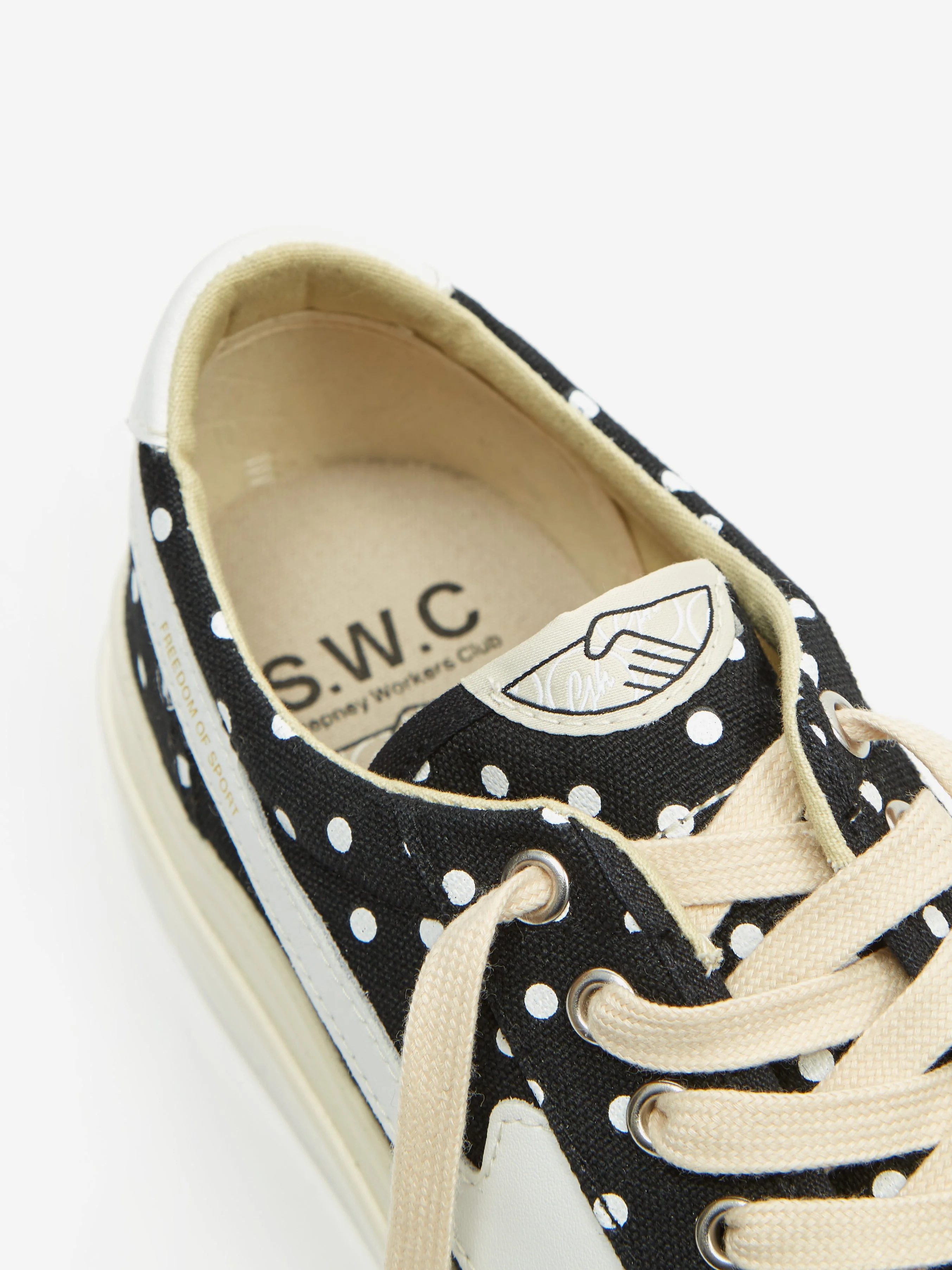 S.W.C Stepney Workers Club x Goodhood Dellow S-Strike - Black/White GH Polka - Image 7
