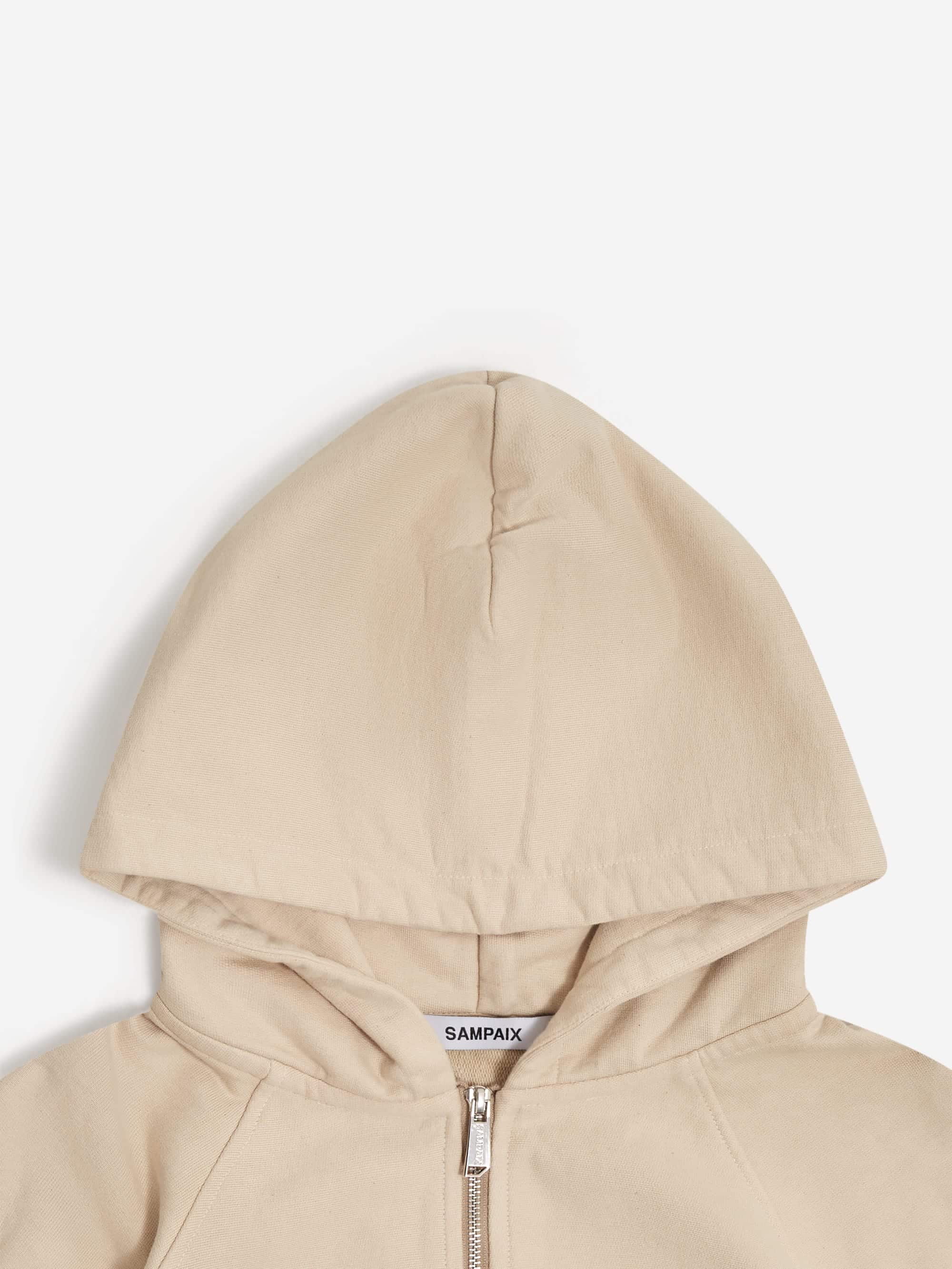 SAMPAIX SS09 Banan Zip Up Hoodie - Chai - Image 3