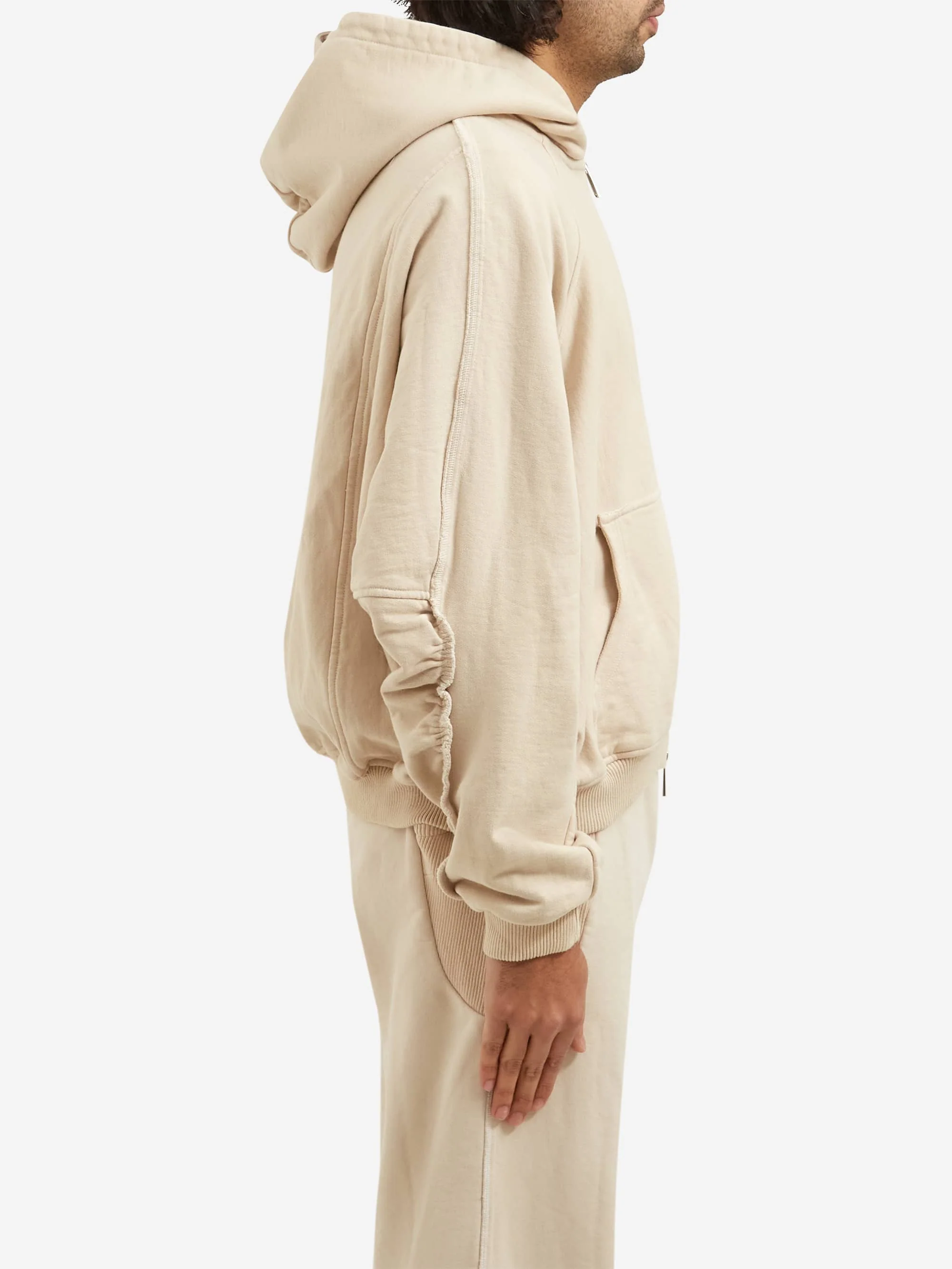 SAMPAIX SS09 Banan Zip Up Hoodie - Chai - Image 5