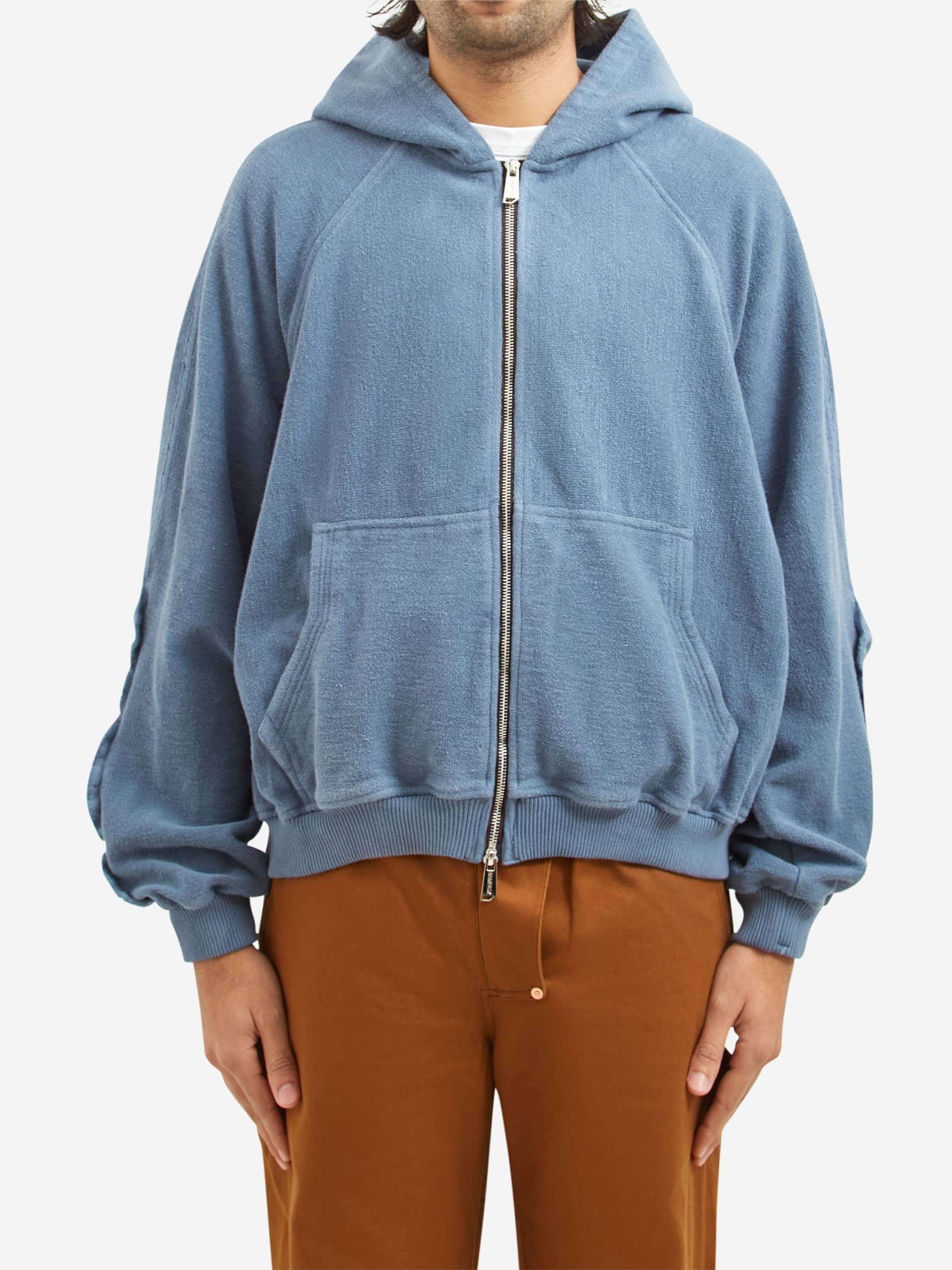 SAMPAIX SS09 Banan Zip Up Hoodie - Navy - Image 2