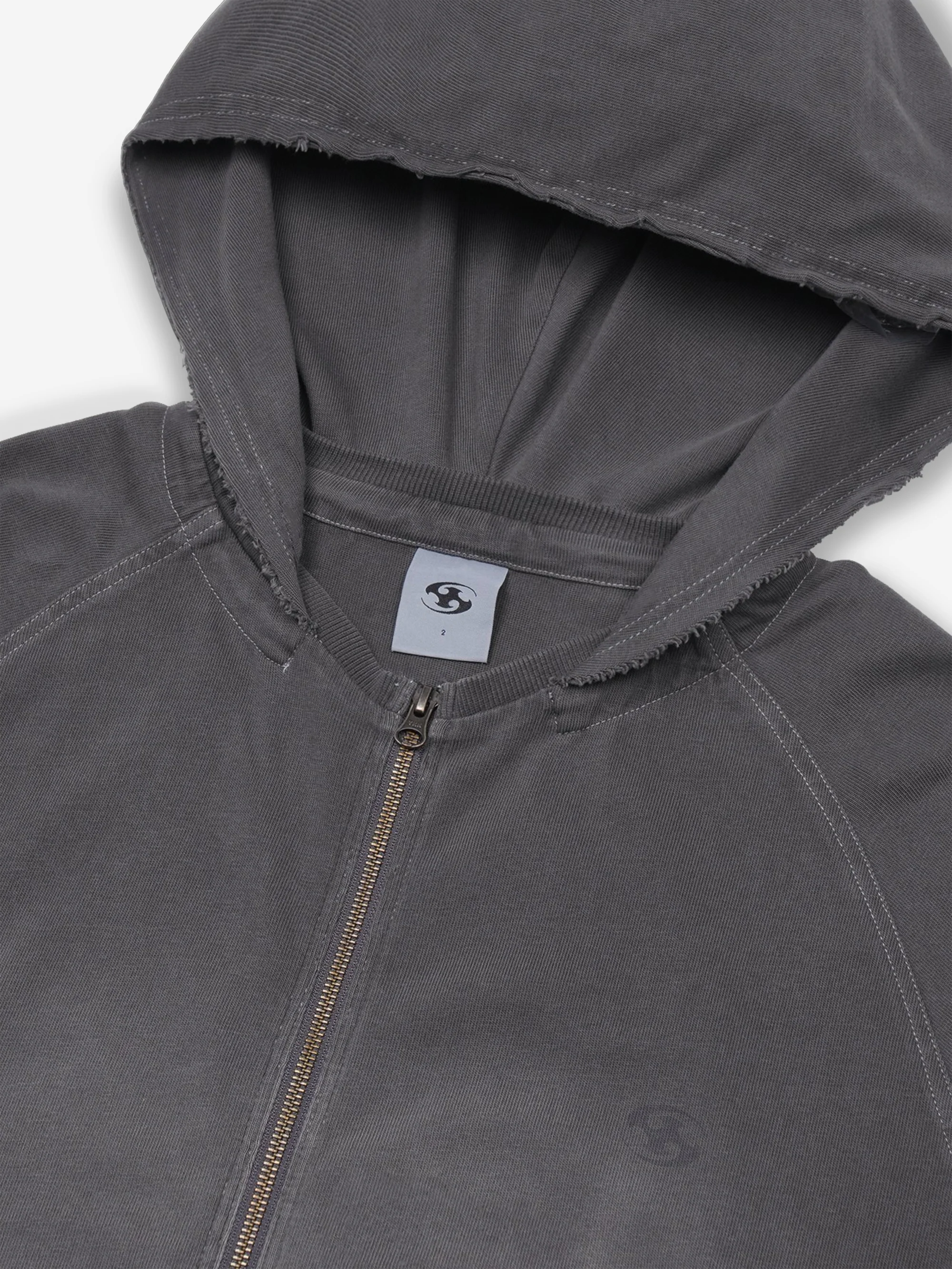 San San Gear Washed Zip Up Hoodie - Charcoal - Image 3