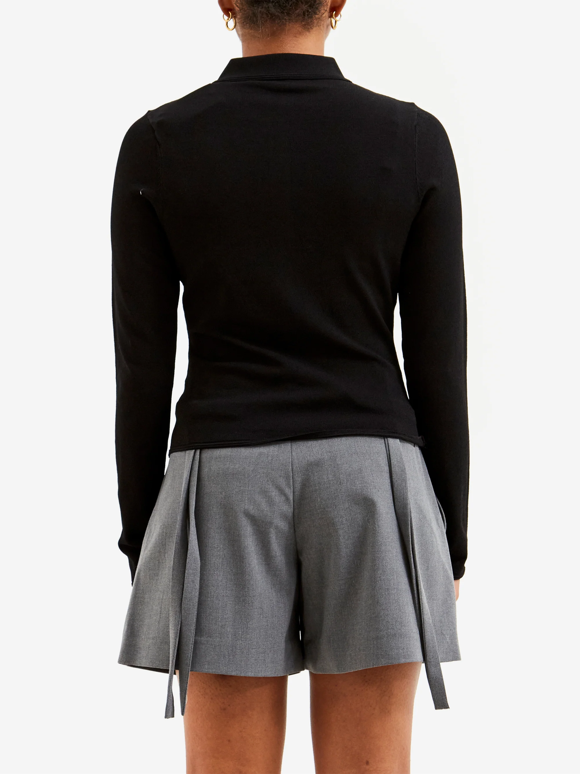 Sandy Liang Fiction Cardigan - Black - Image 3
