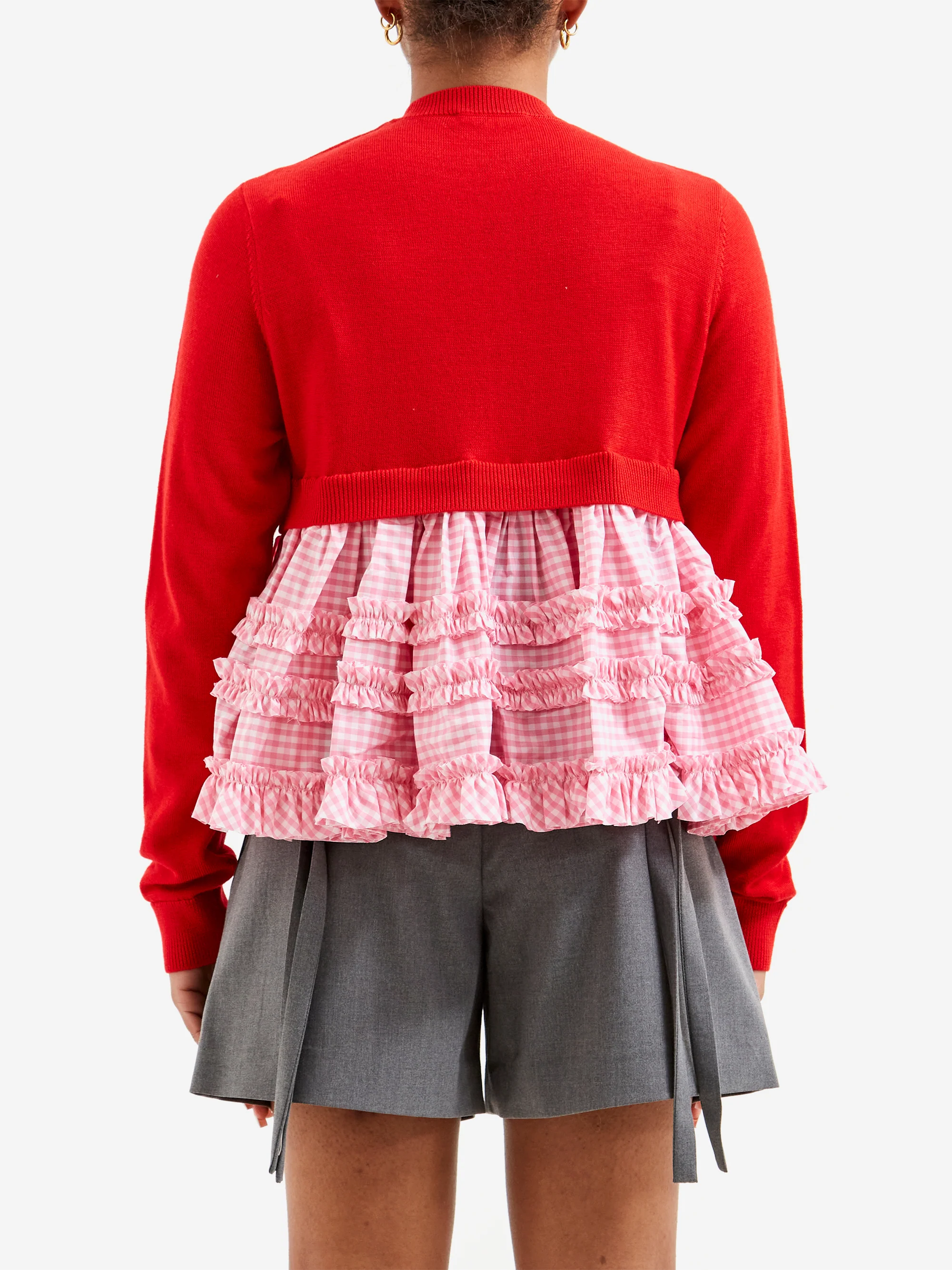 Sandy Liang Paw Paw Cardigan - Red - Image 3
