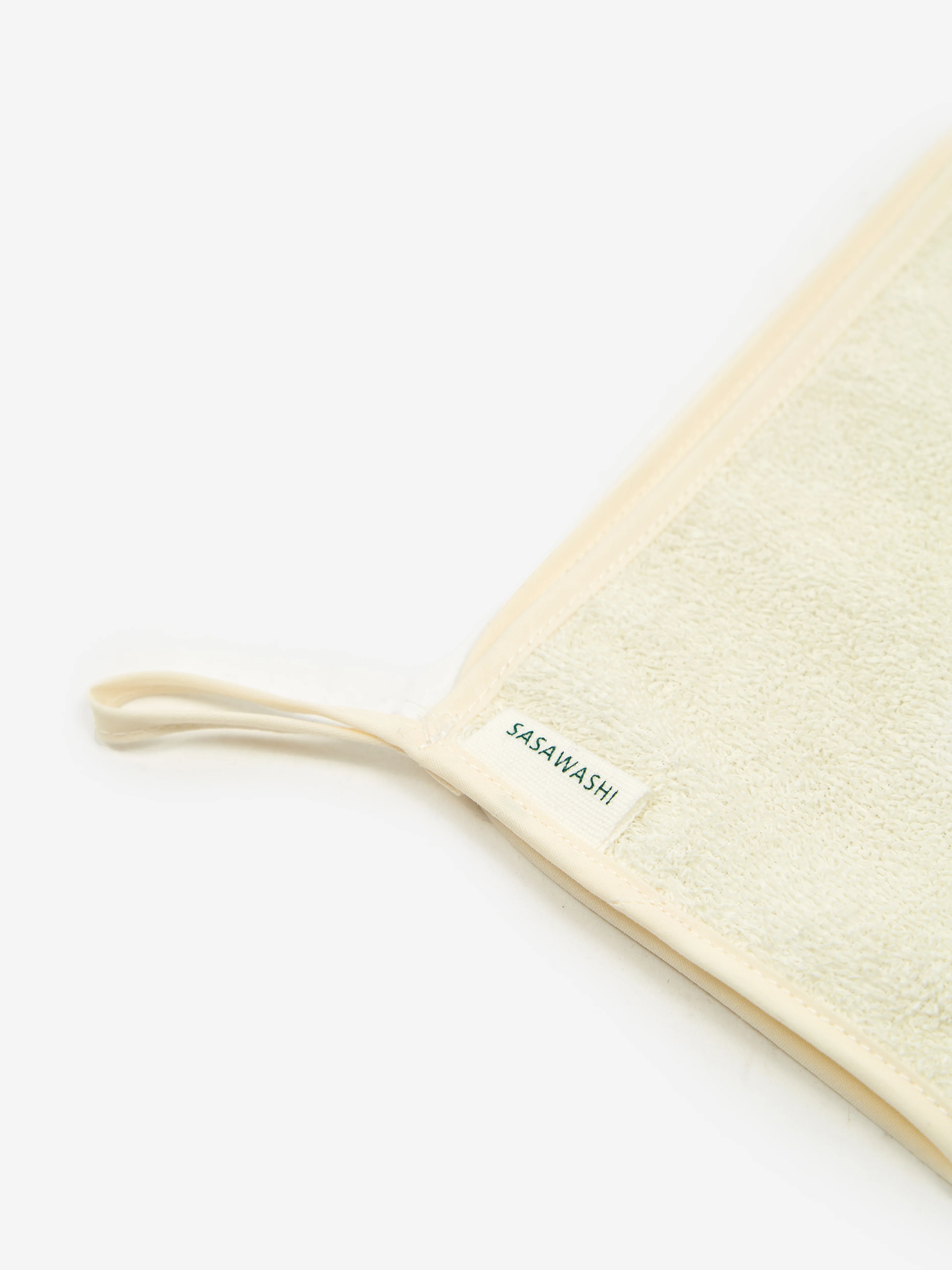 Sasawashi Japanese Face Scrub Towel - White - Image 2