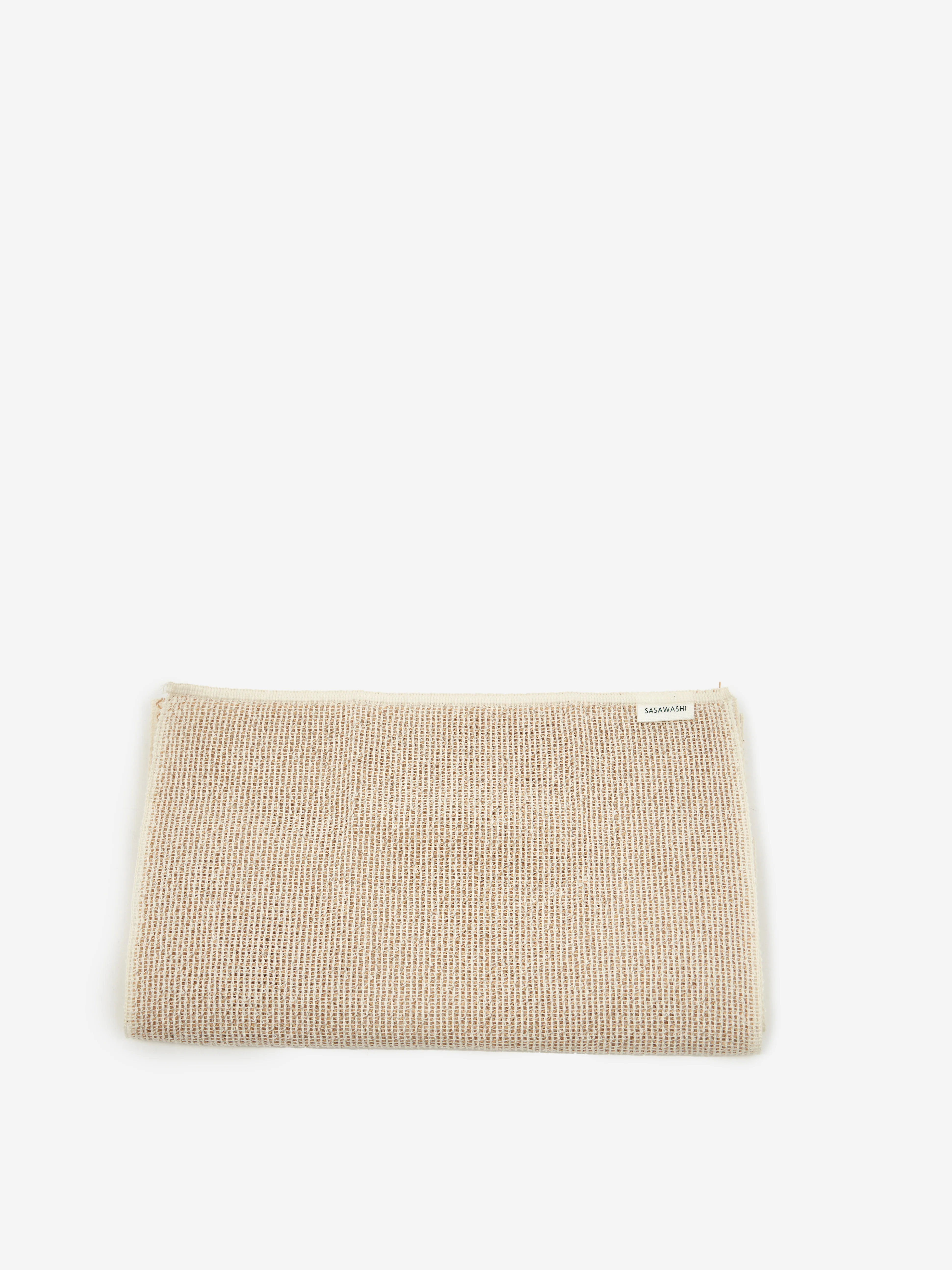 Sasawashi Japanese Mesh Body Scrub Towel - Natural - Image 2