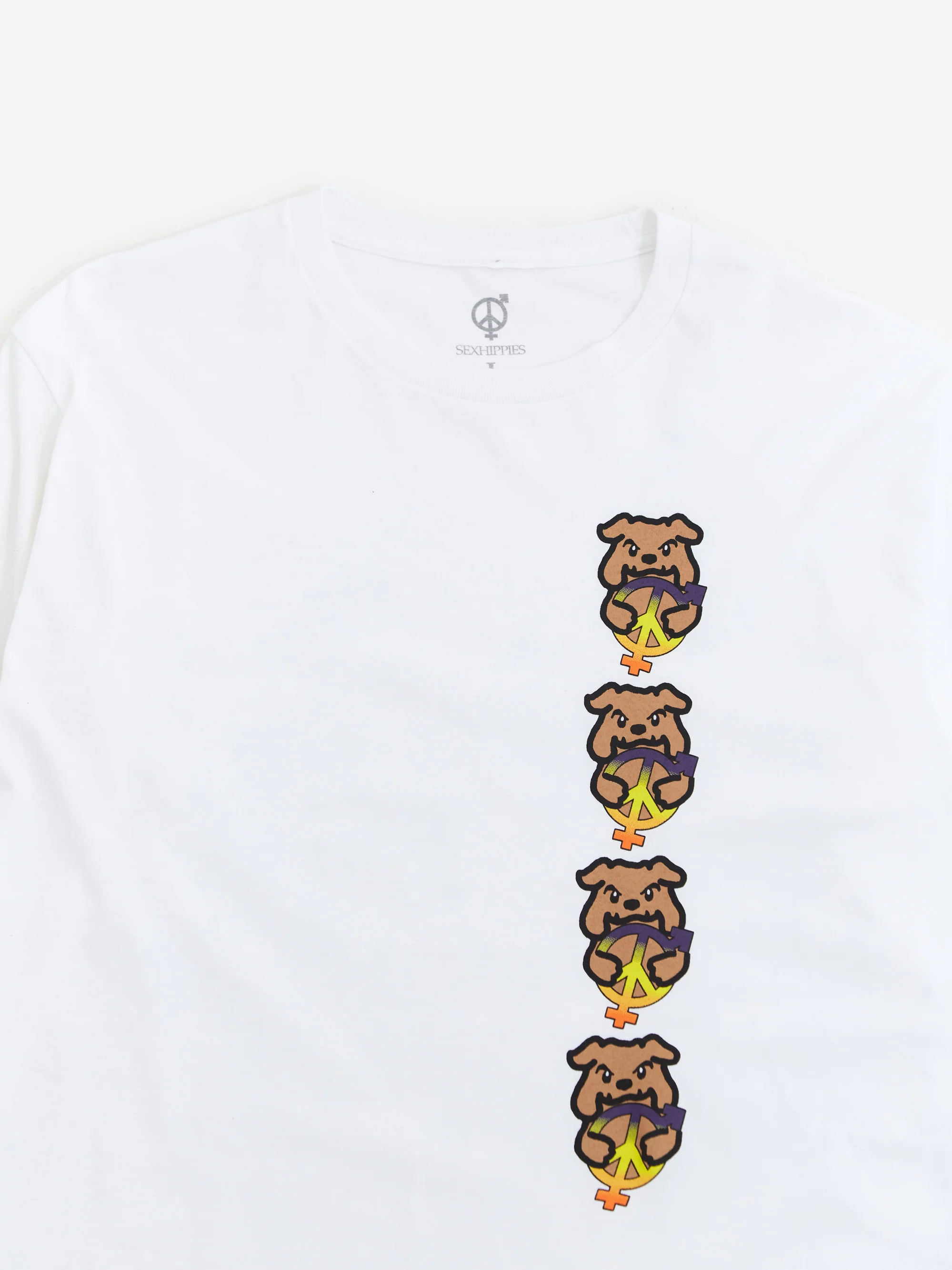 Sexhippies Bully OG Long Sleeve T-Shirt - White - Image 3