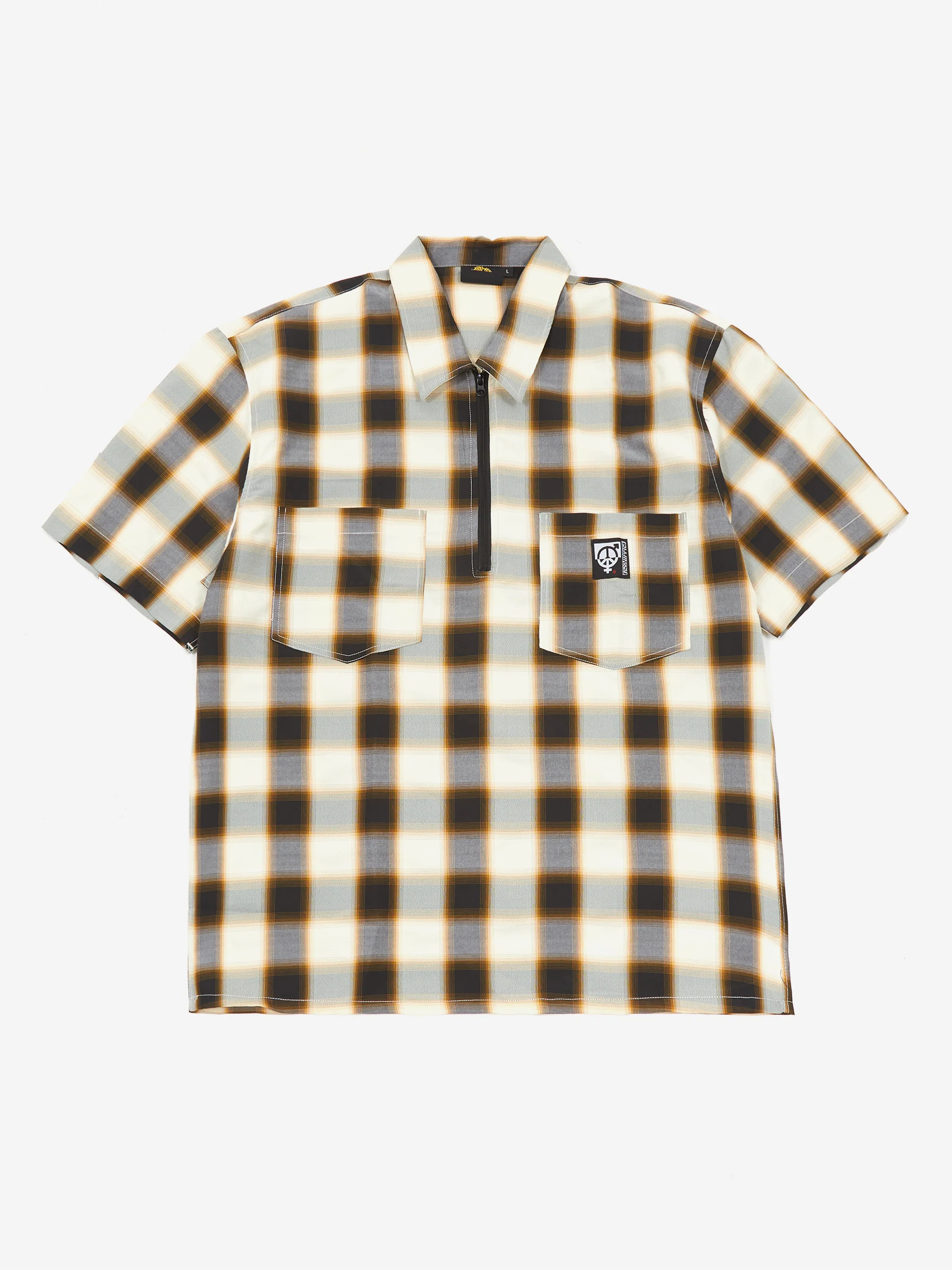 Sexhippies Half Zippier Shirt - Off White/Black
