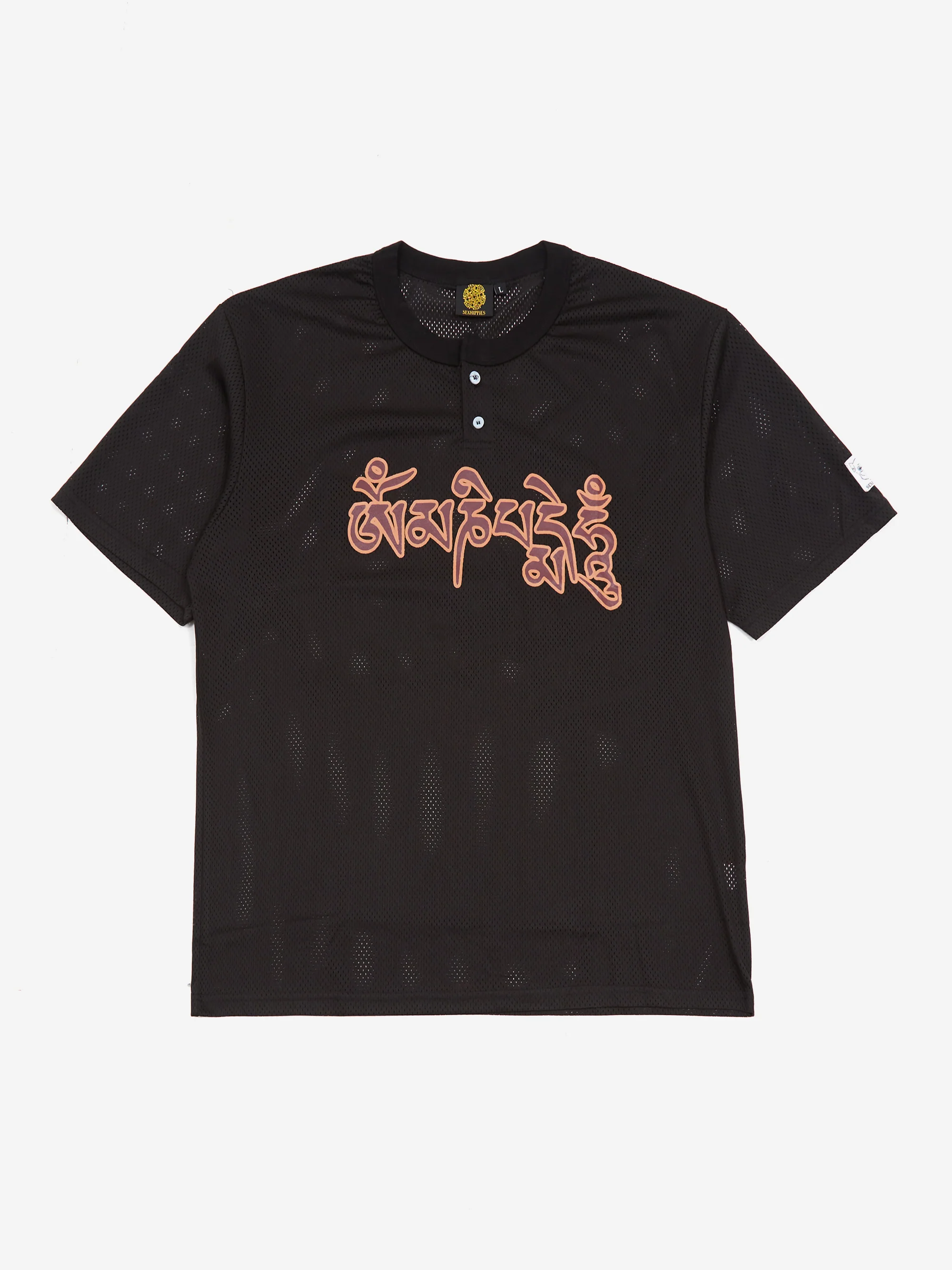 Sexhippies Mesh Henley Jersey - Black