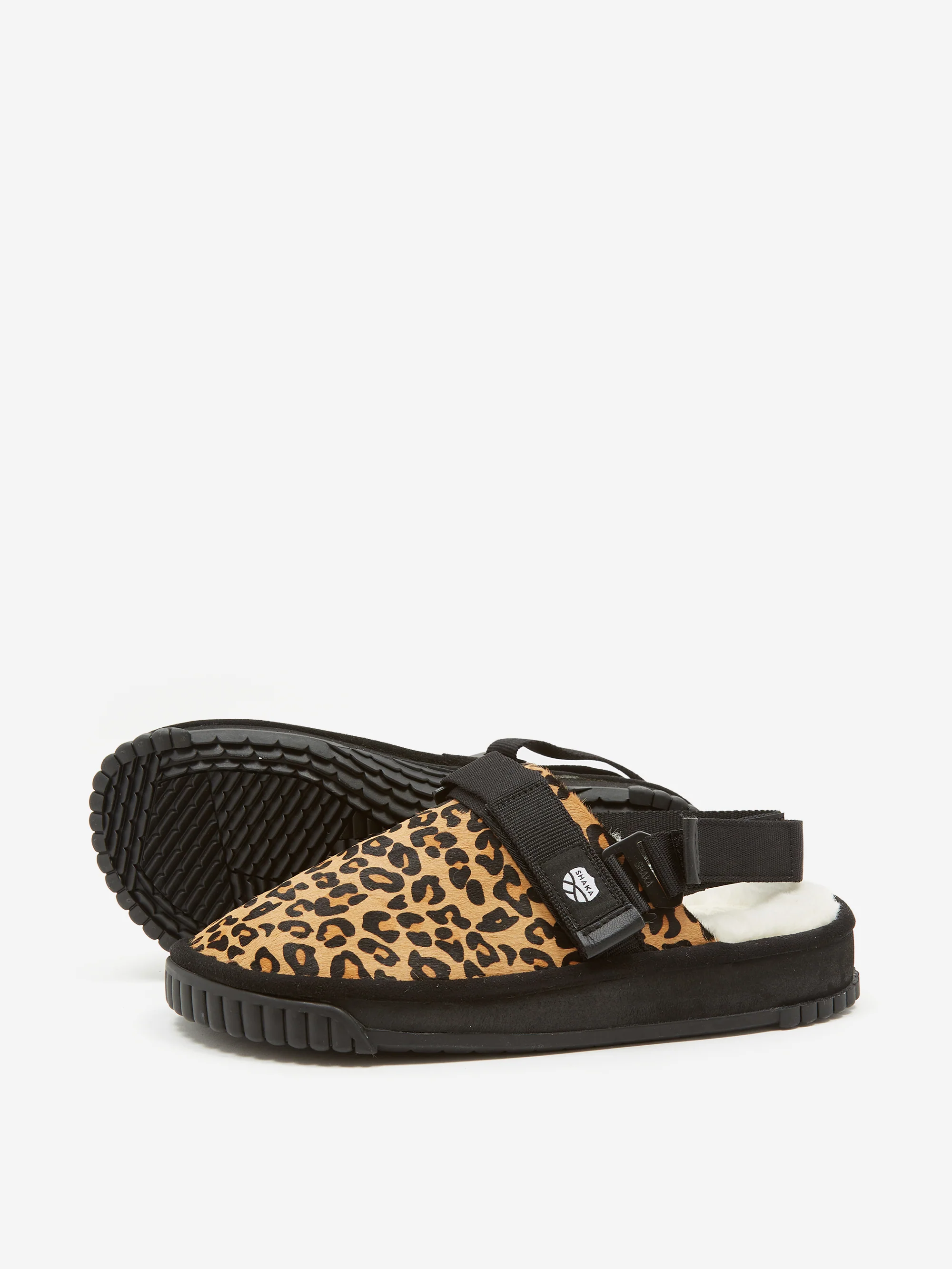 Shaka Boa Fur Clog - Leopard - Image 7