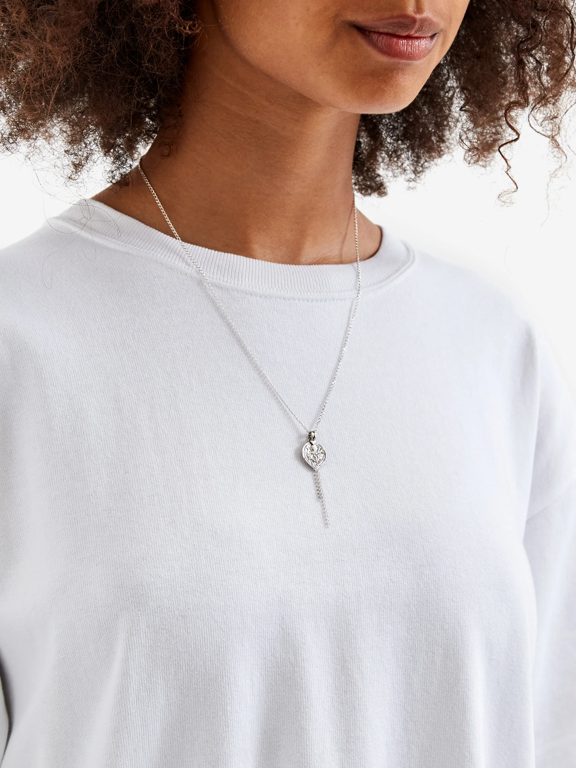 She's Lost Control Ancient Charm Necklace - Silver - Image 6