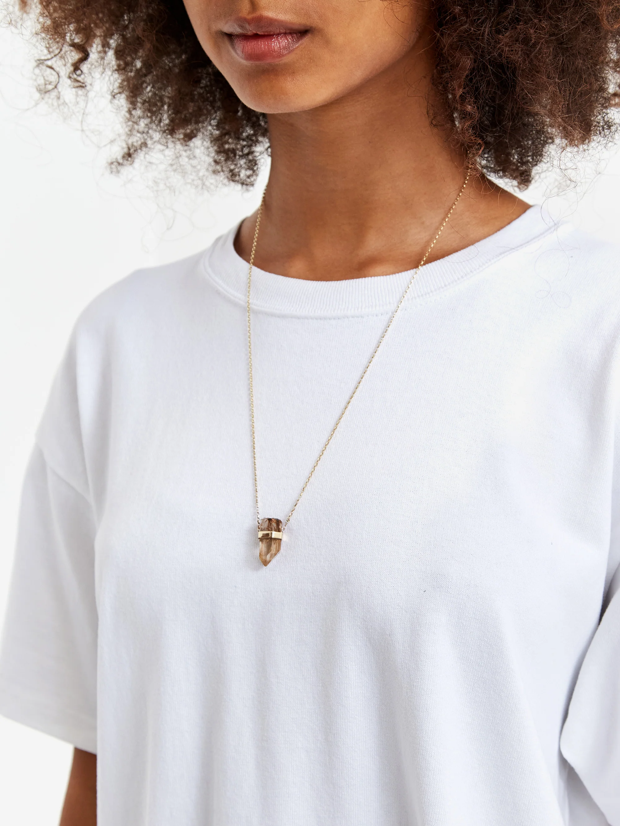 She's Lost Control Golden Rutile Necklace - Gold - Image 6