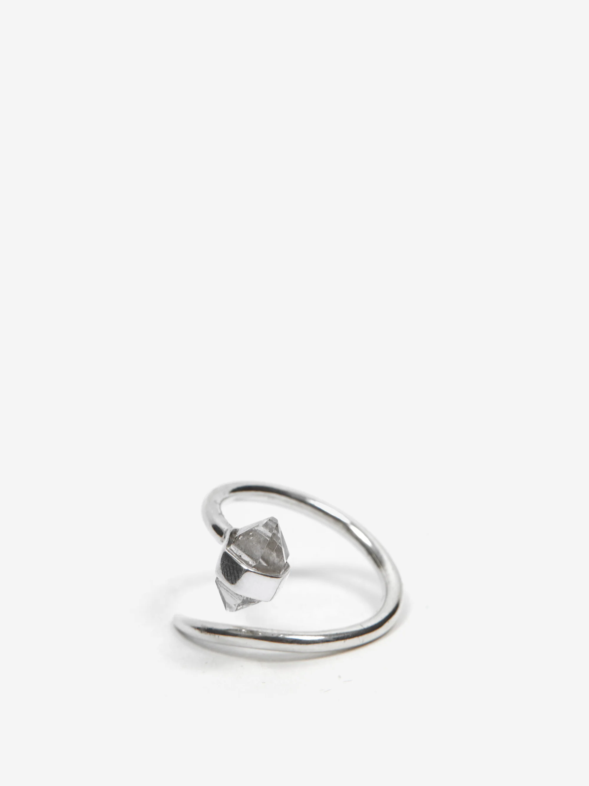 She's Lost Control Herkimer Claw Ring - Silver