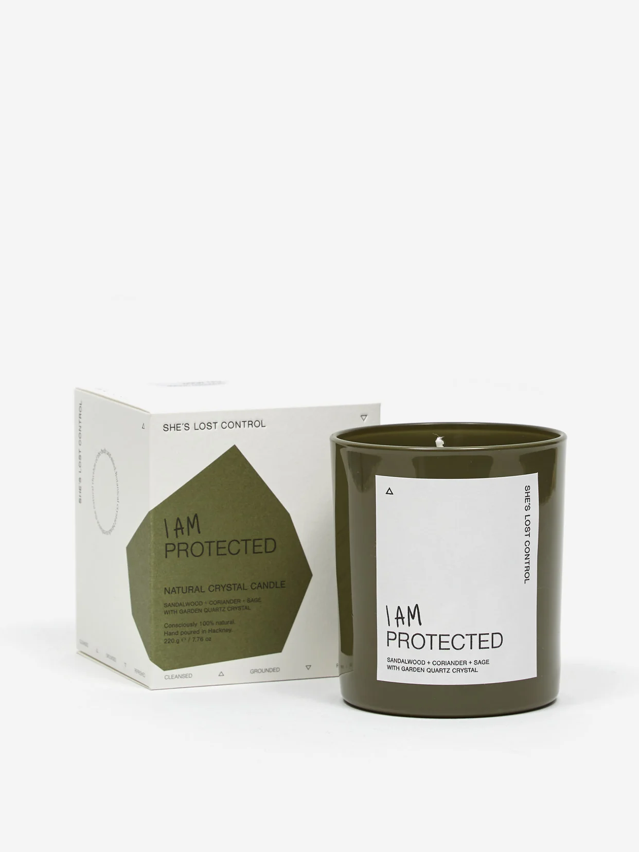 She's Lost Control I Am Protected Candle - Green - Image 4