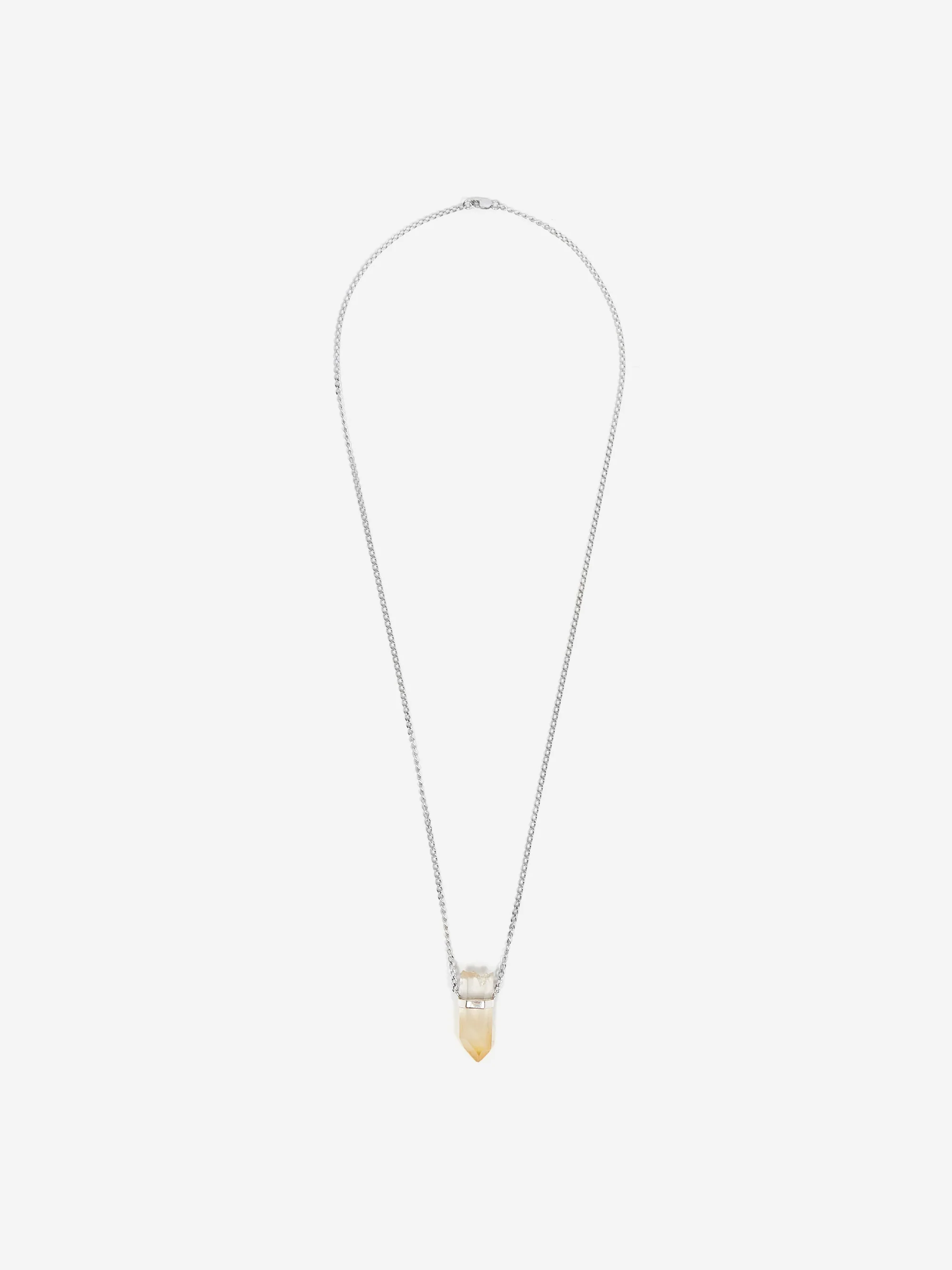 She's Lost Control Mango Quartz Necklace - Silver - Image 2