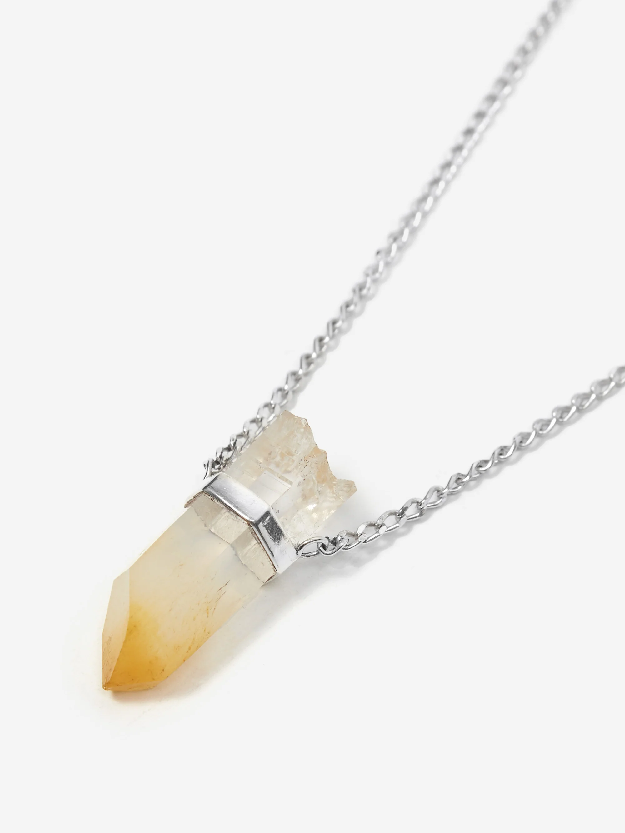 She's Lost Control Mango Quartz Necklace - Silver - Image 3