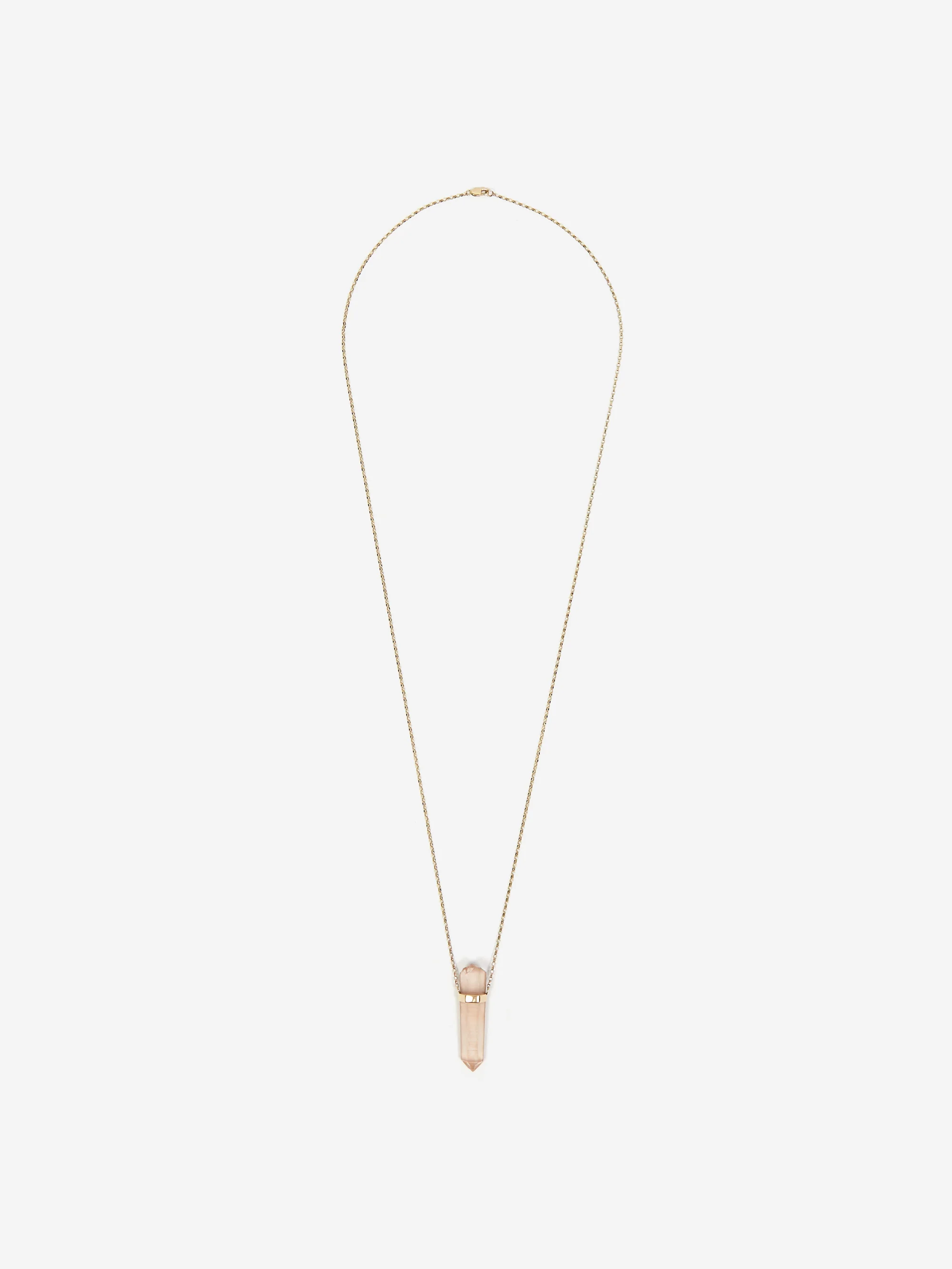 She's Lost Control Salmon Lemurian Necklace - Gold - Image 2