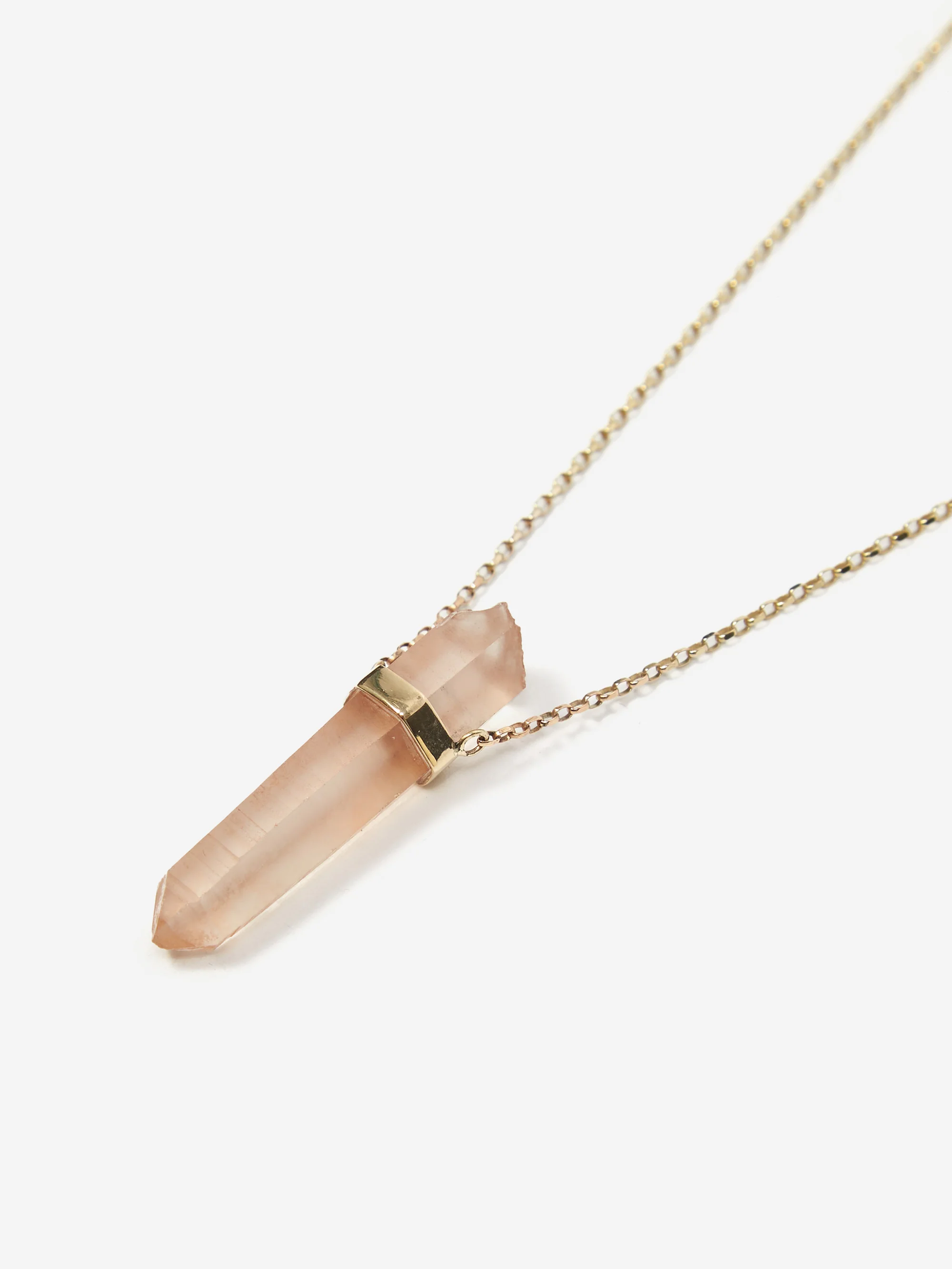 She's Lost Control Salmon Lemurian Necklace - Gold - Image 3