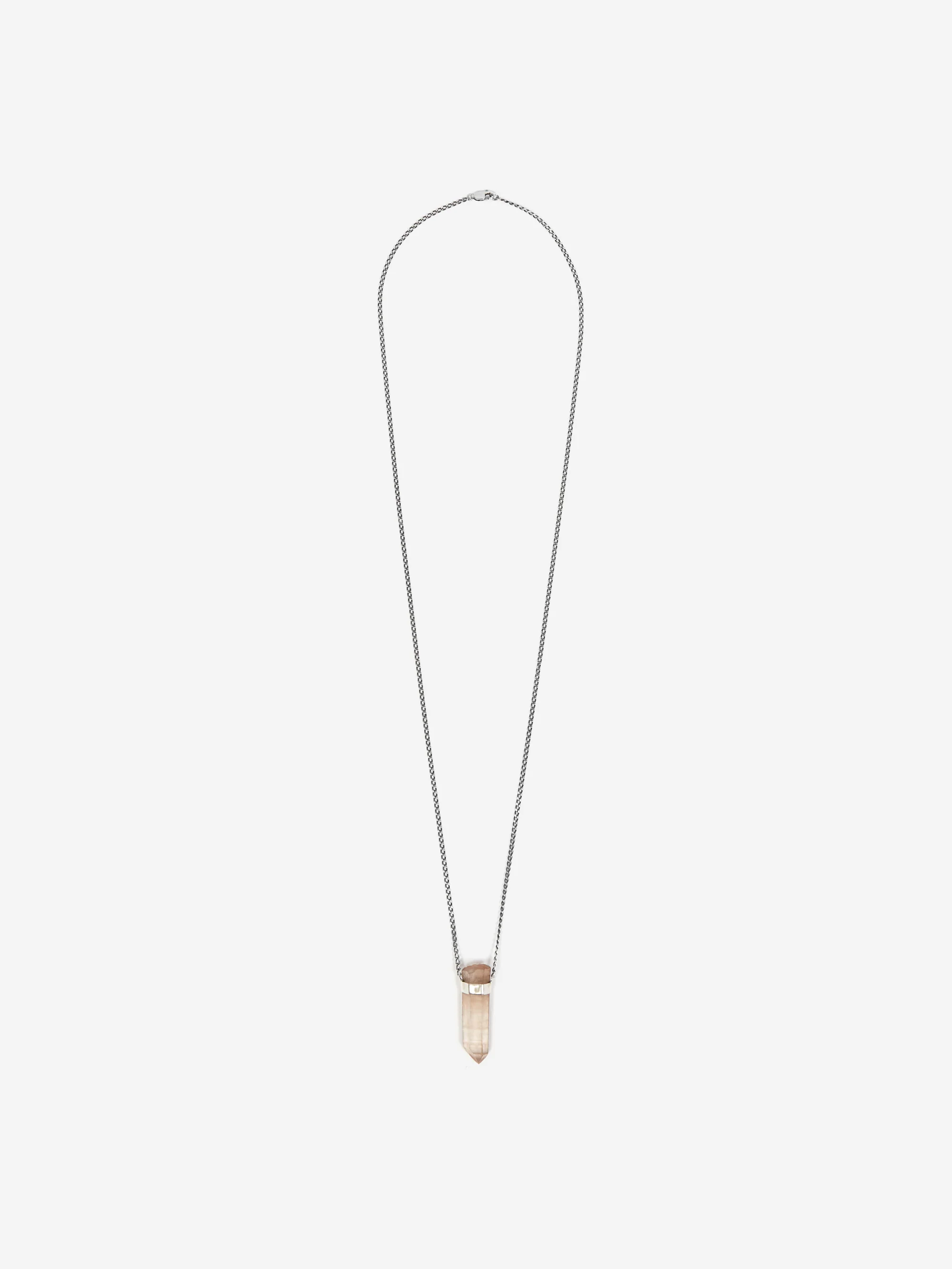 She's Lost Control Salmon Lemurian Necklace - Silver - Image 2